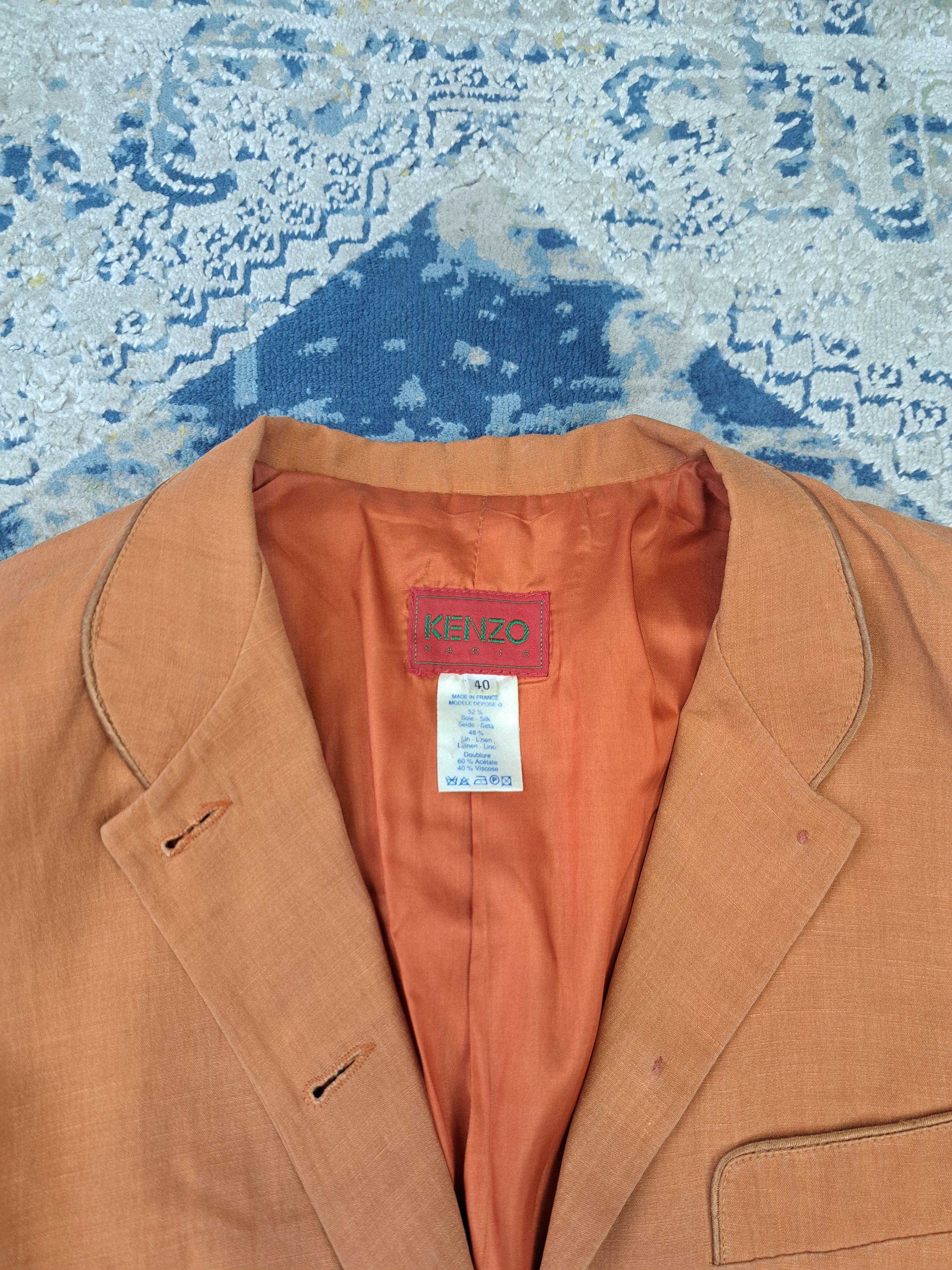 Kenzo Kenzo Floral Embroidery Silk Avant Garde Blazer Japan Style Size XL / US 12-14 / IT 48-50 - 2 Thumbnail
