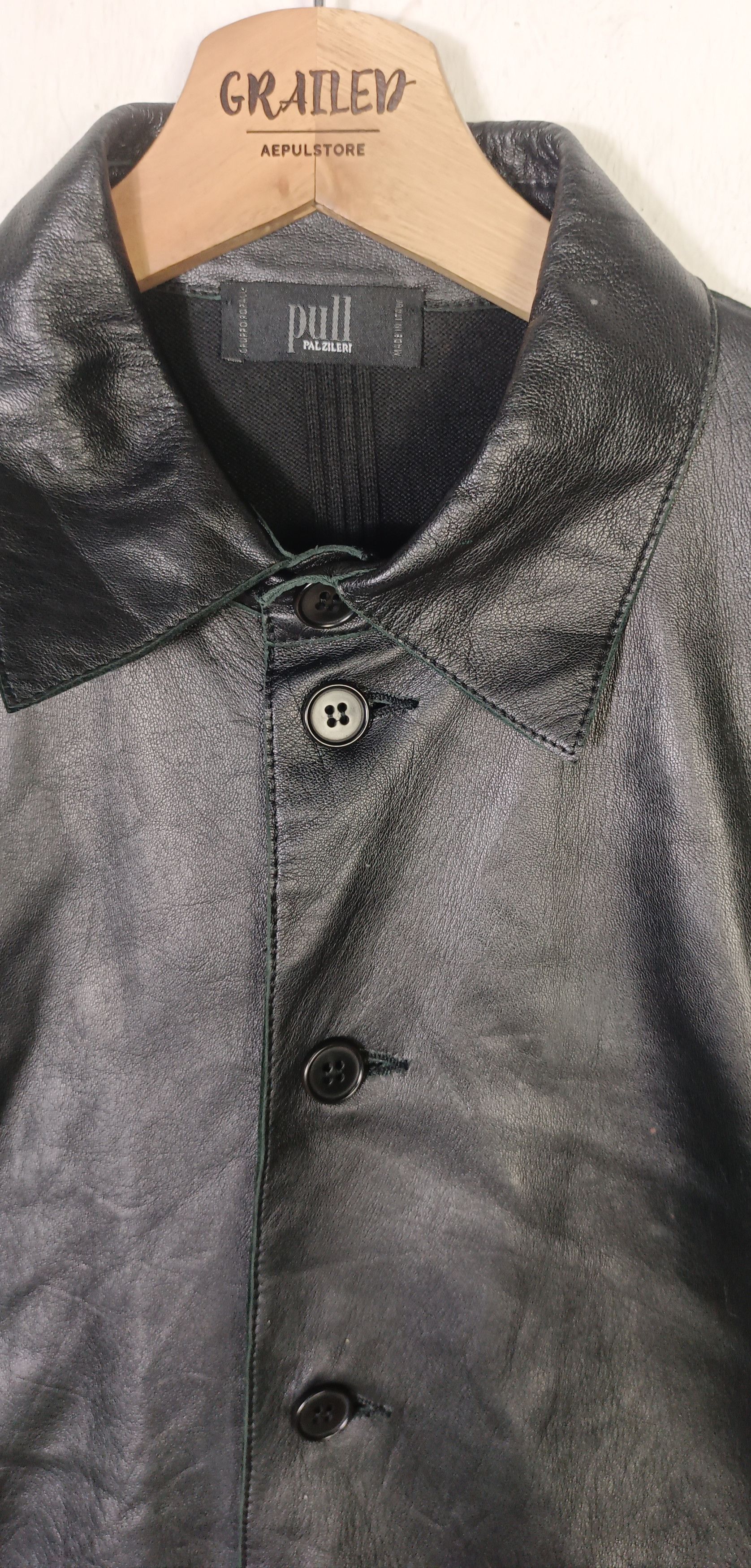 Pal Zileri Pal Zileri Pull Pelle Peau Leather Super Black Jacket Size US M / EU 48-50 / 2 - 5 Thumbnail