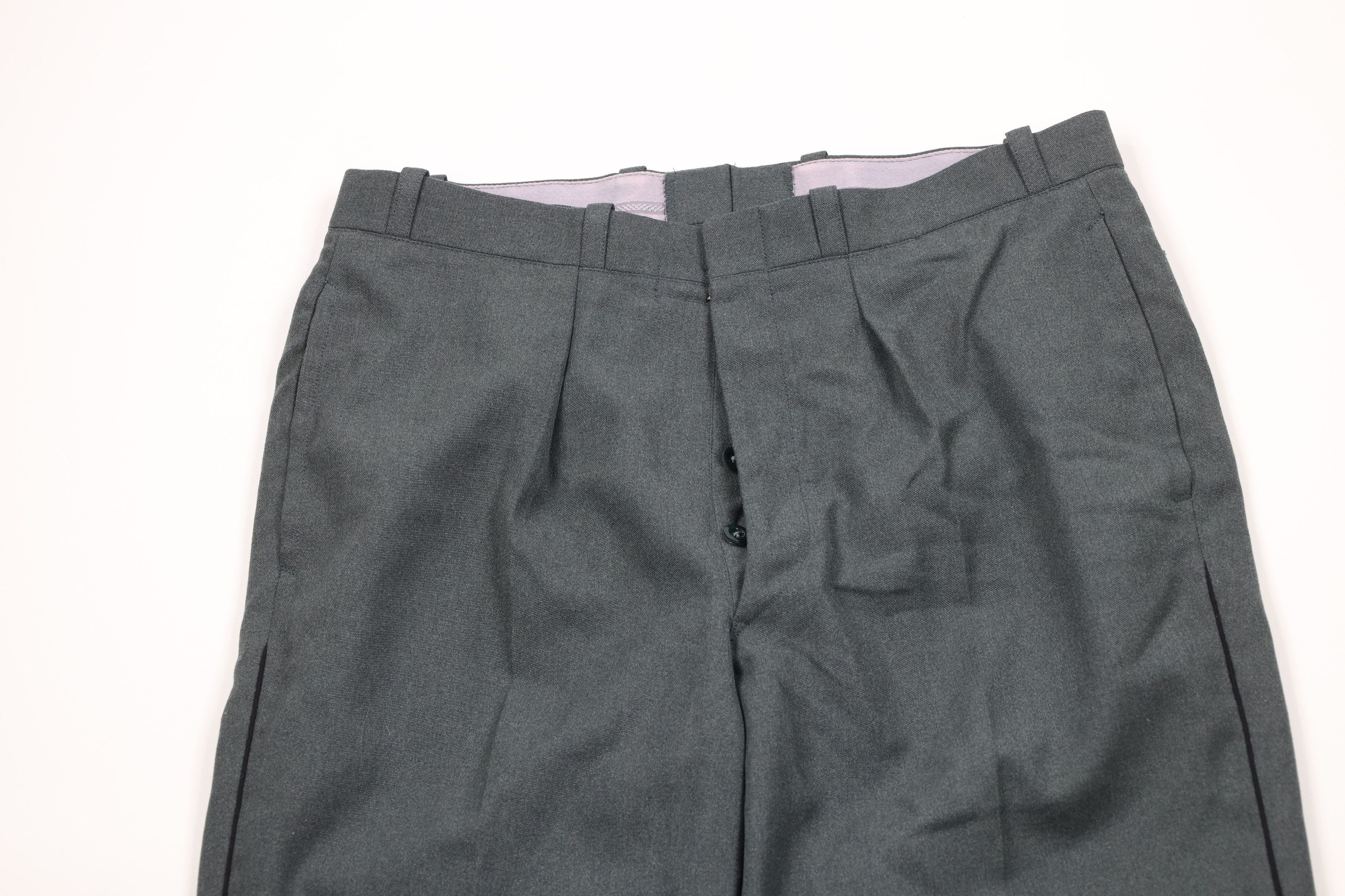 Vintage Vintage 80s Military Heavyweight Fly Wide Leg Pants Green Size US 34 / EU 50 - 2 Thumbnail