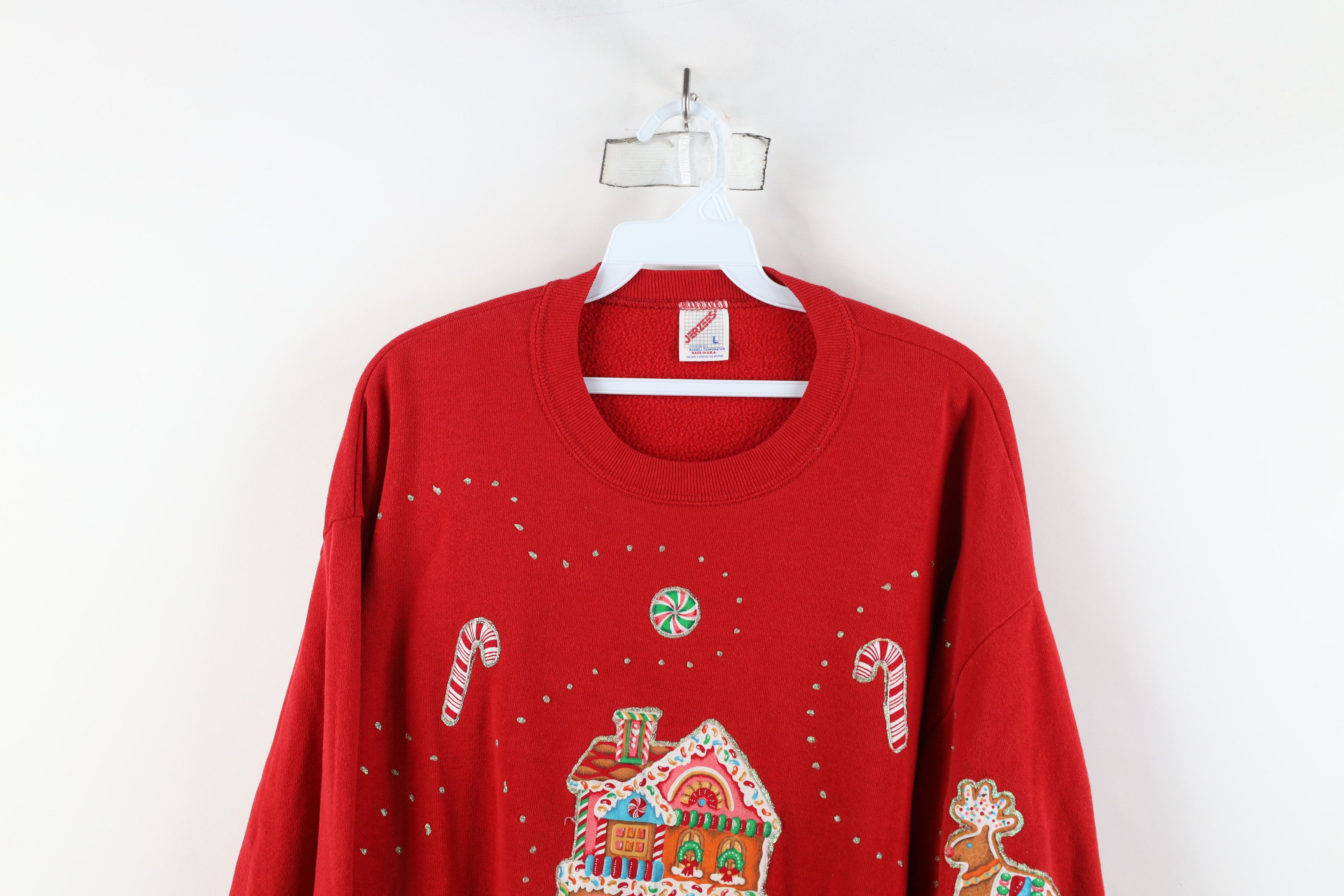 Vintage Vintage 90s Streetwear Gingerbread House Sweatshirt USA Size L / US 10 / IT 46 - 2 Thumbnail