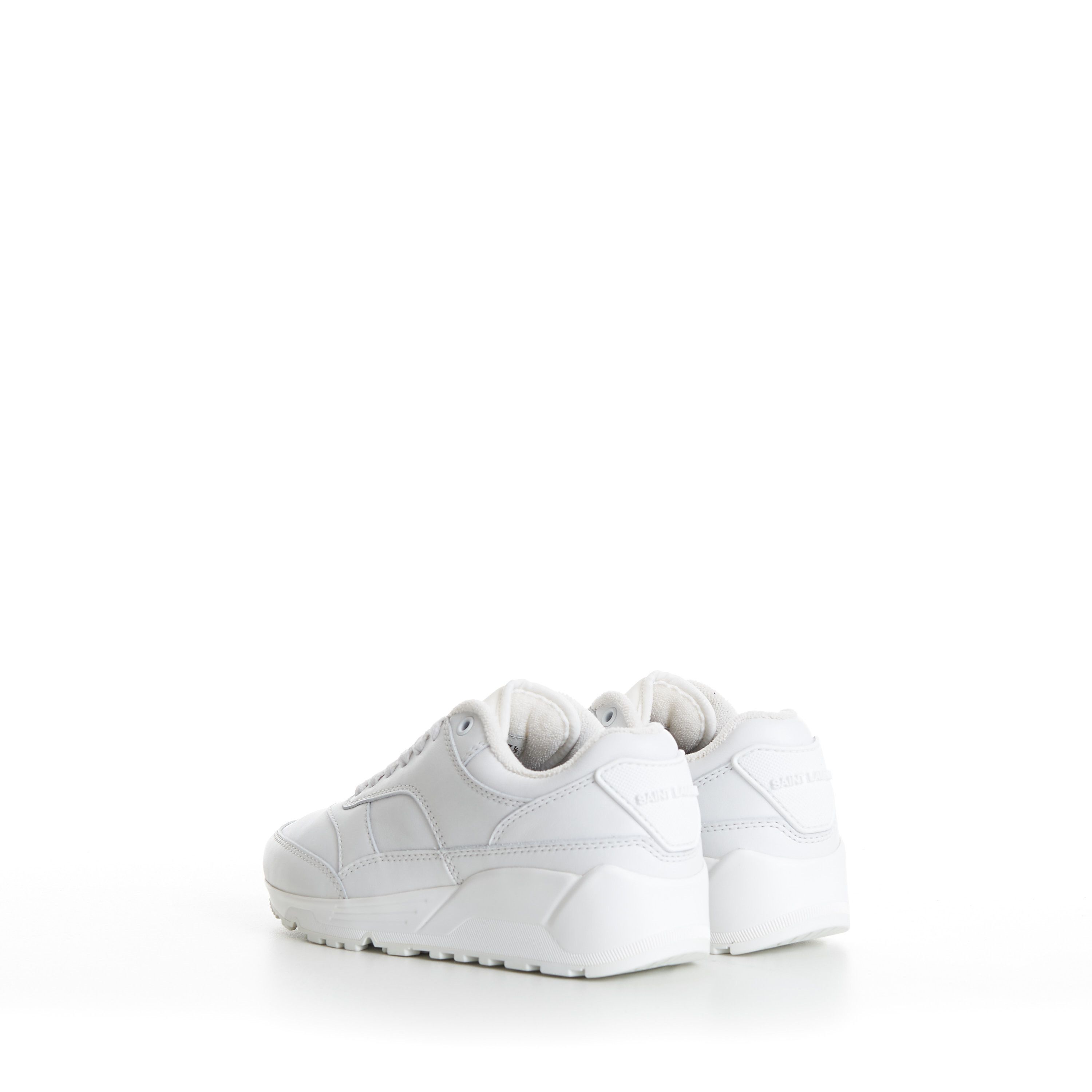 Saint Laurent Paris Women's White 'Bump' Low-top Sneakers - Smooth Leather Size US 9 / IT 39 - 6 Thumbnail