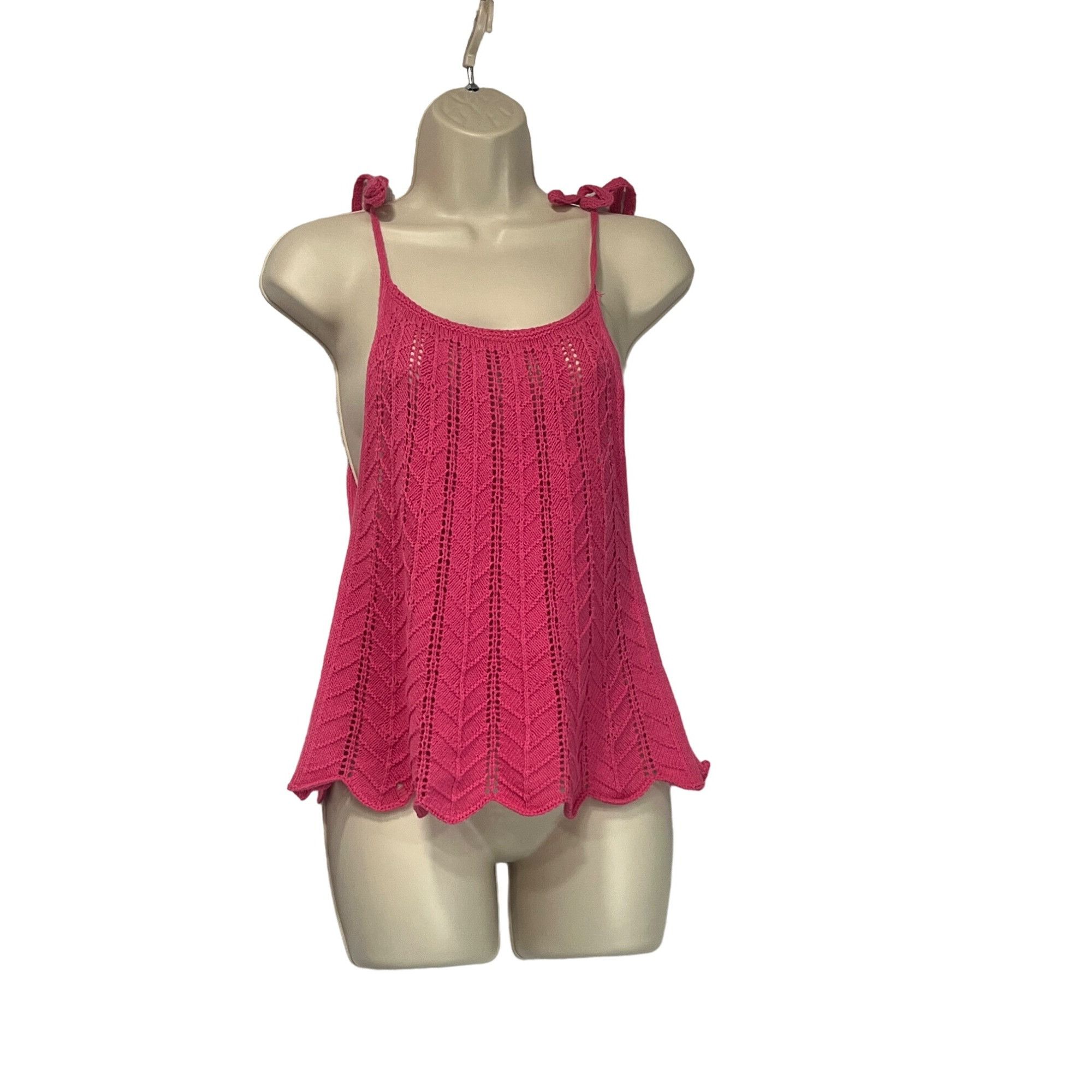 Other LUSH Crochet Knit Sweater Tank Top In Hot Pink, Sz. M Size M / US 6-8 / IT 42-44 - 15 Thumbnail