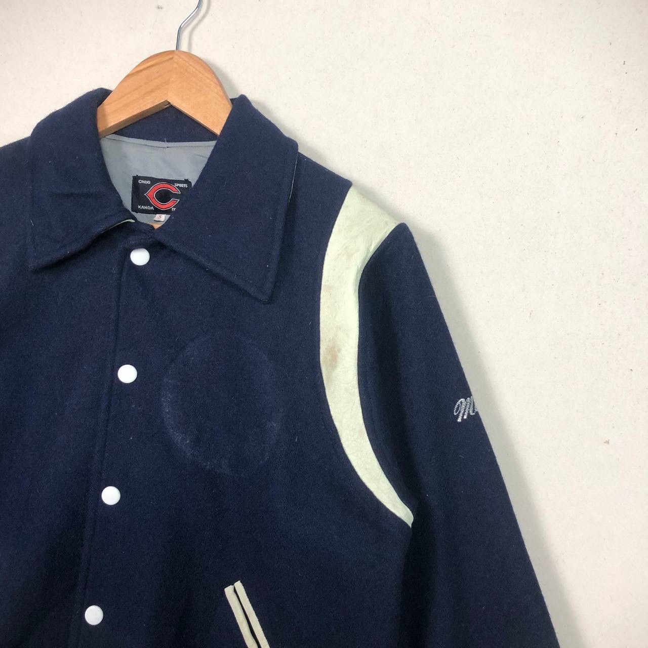 Japanese Brand Avant Garde Chug Wool Leather Varsity Teddy Jacket YSL Size US M / EU 48-50 / 2 - 5 Thumbnail