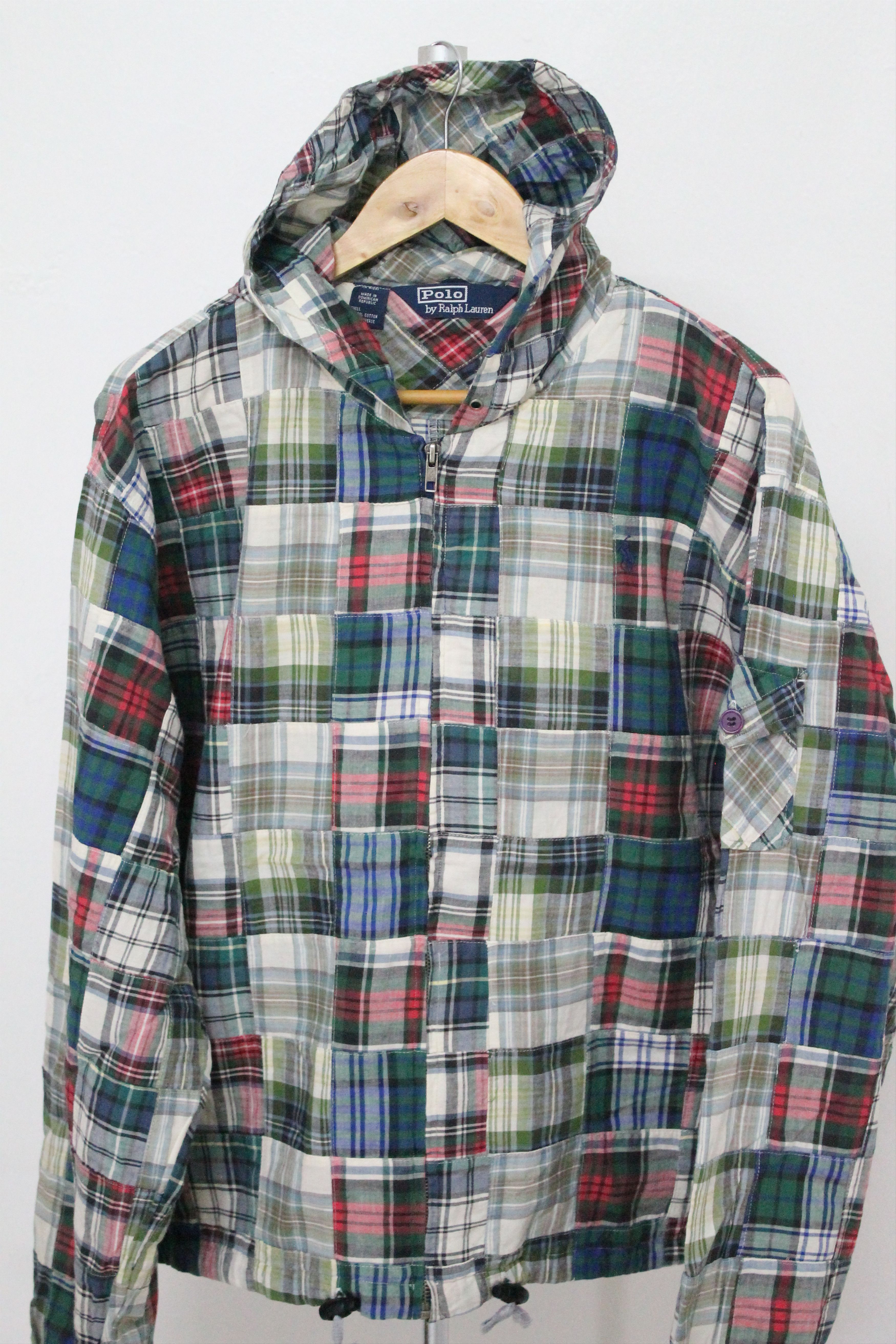 Polo Ralph Lauren Vintage POLO RALPH LAUREN Madras Hoodie Patchwork. Size US L / EU 52-54 / 3 - 2 Thumbnail