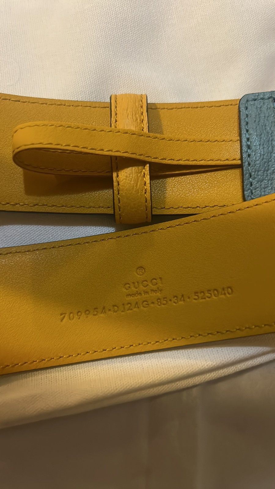 Gucci Gucci Belt 709954 G LOGO Memorable BUCKLE Two Tone Belt Size ONE SIZE - 2 Thumbnail
