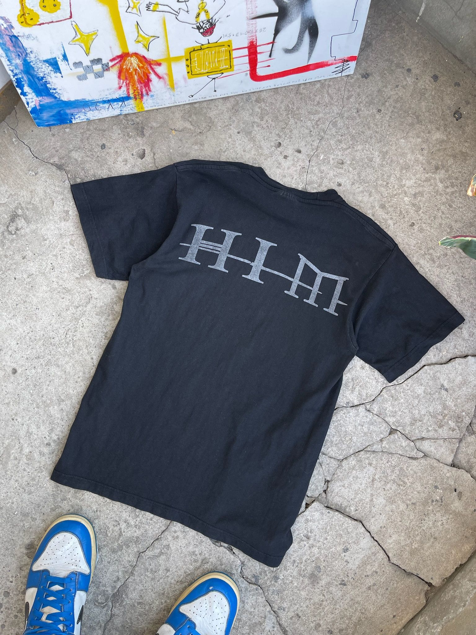Band Tees HIM Vintage Goth Rock Band Graphic Print T-shirt Size US M / EU 48-50 / 2 - 2 Thumbnail