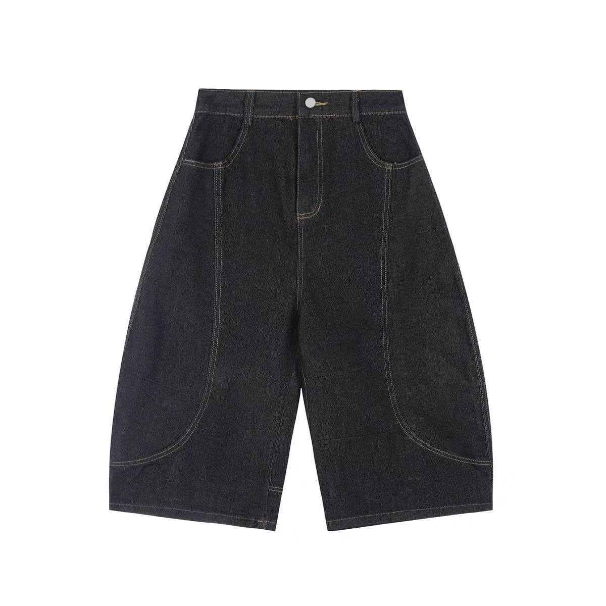Jean Black drawstring design loose-fit shorts Size US 30 / EU 46 - 3 Thumbnail
