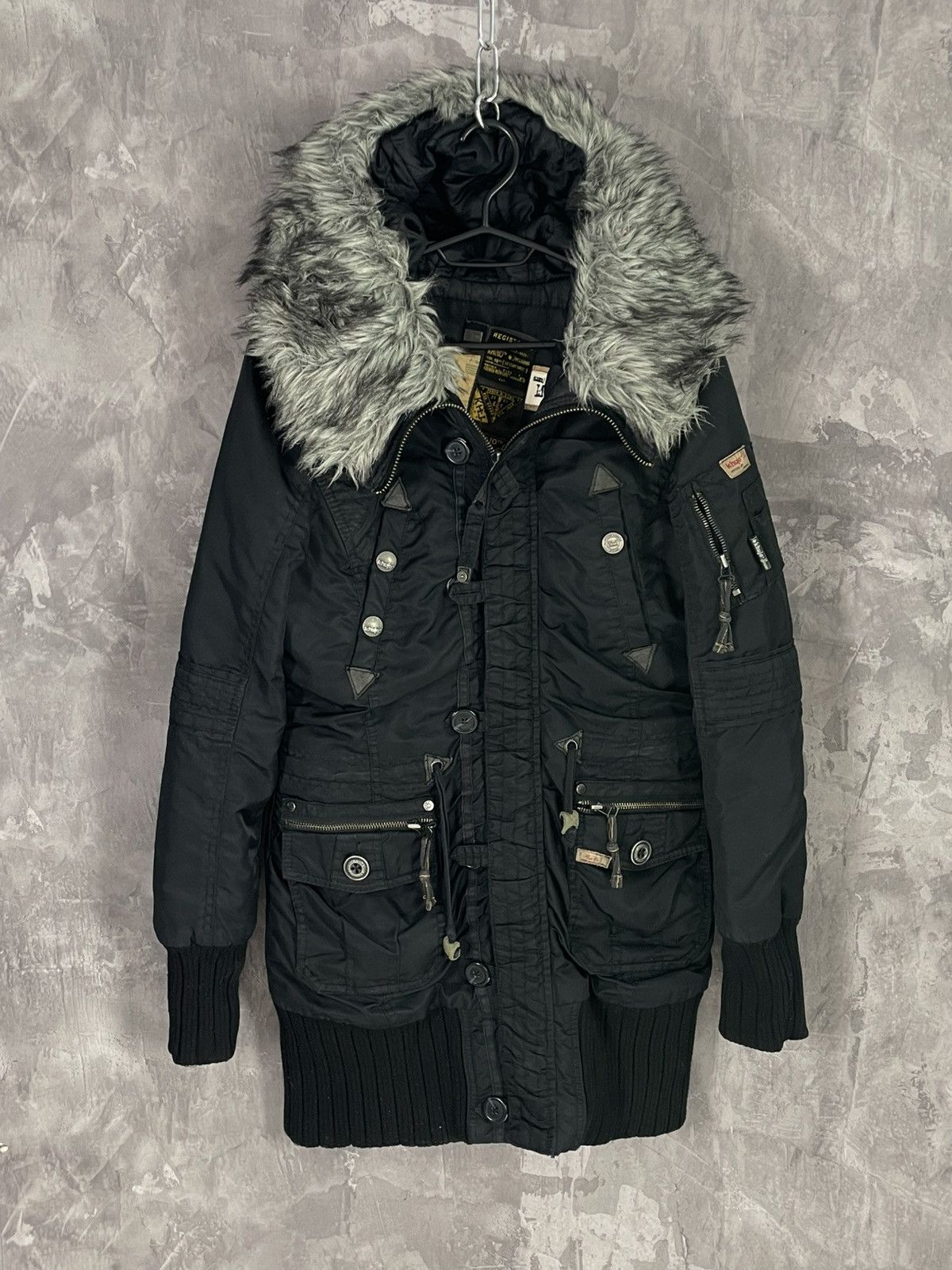 20471120 × If Six Was Nine × Le Grande Bleu (L.G.B.) Y2K Avant Garde If Six Was Nine Style Jacket Hur Hood 90s Size M / US 6-8 / IT 42-44 - 1 Thumbnail