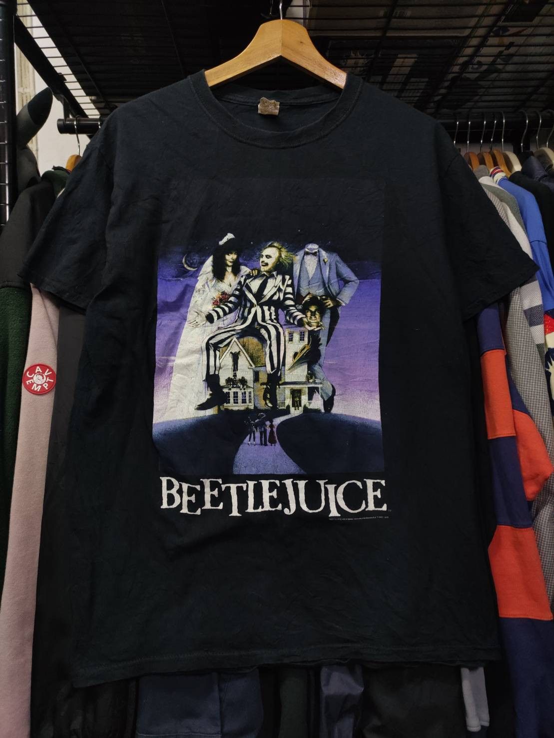 Expert Horror Beetlejuice By Tim Burton Movie Promo T-Shirt Size US M / EU 48-50 / 2 - 2 Thumbnail
