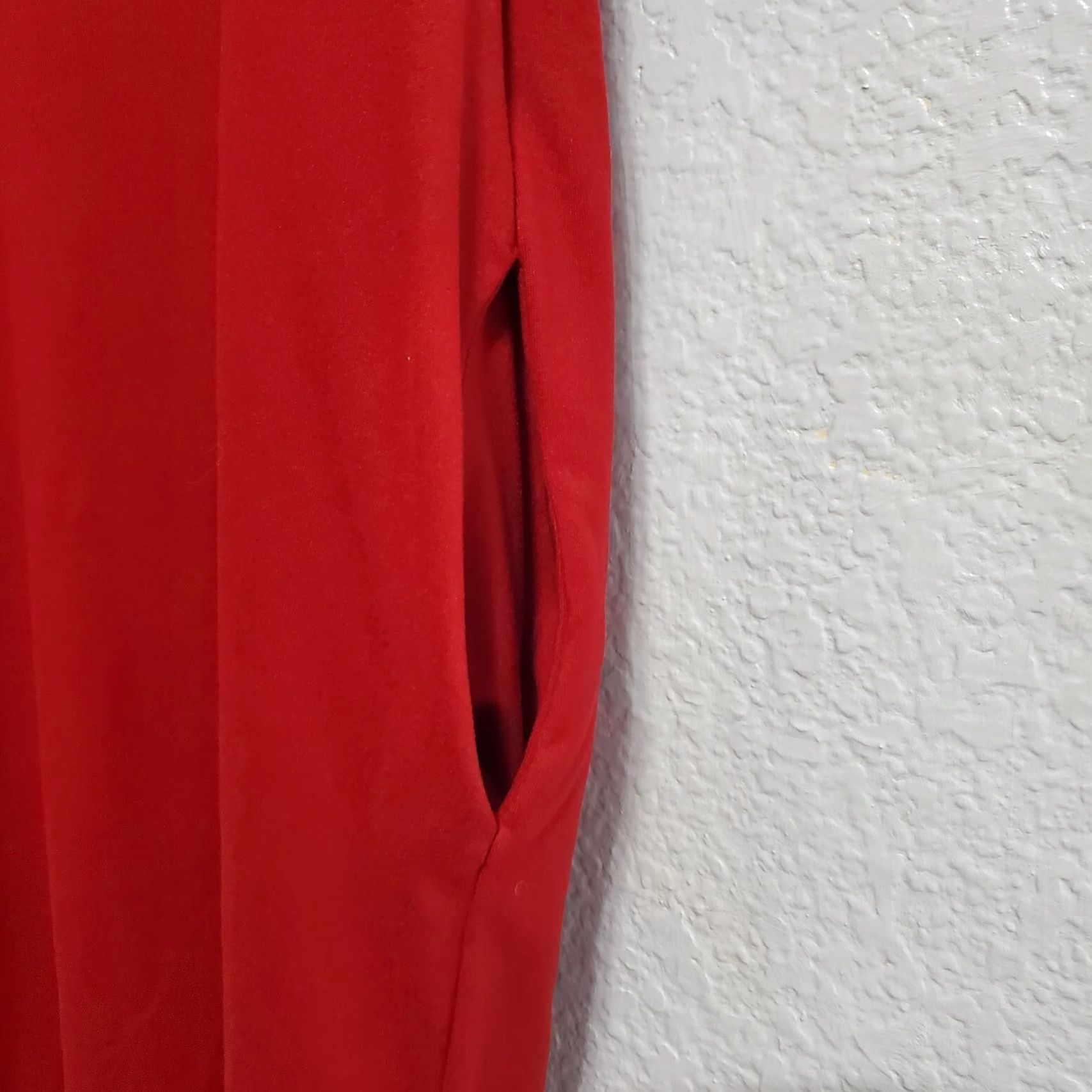 Vintage Entro T Shirt Dress Women S Wine Red V Neck Cuffed Short Sleeve Pockets Casual Size S / US 4 / IT 40 - 6 Thumbnail