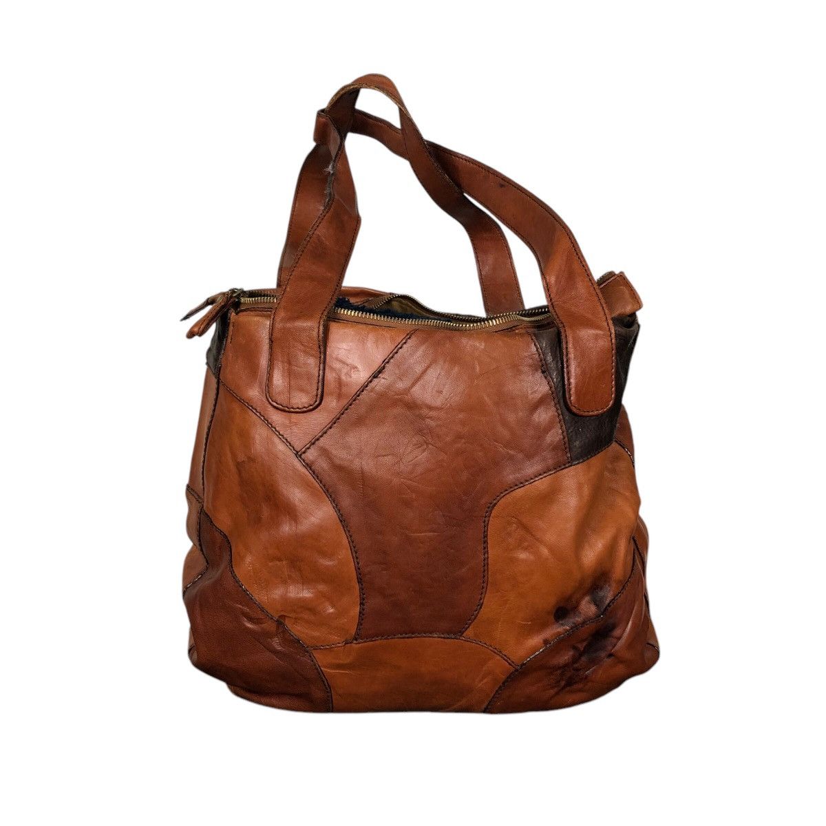 Vintage 📌Vtg Genuine Patchwork Leather Handbag Desmo Made in Italy Size ONE SIZE - 5 Thumbnail