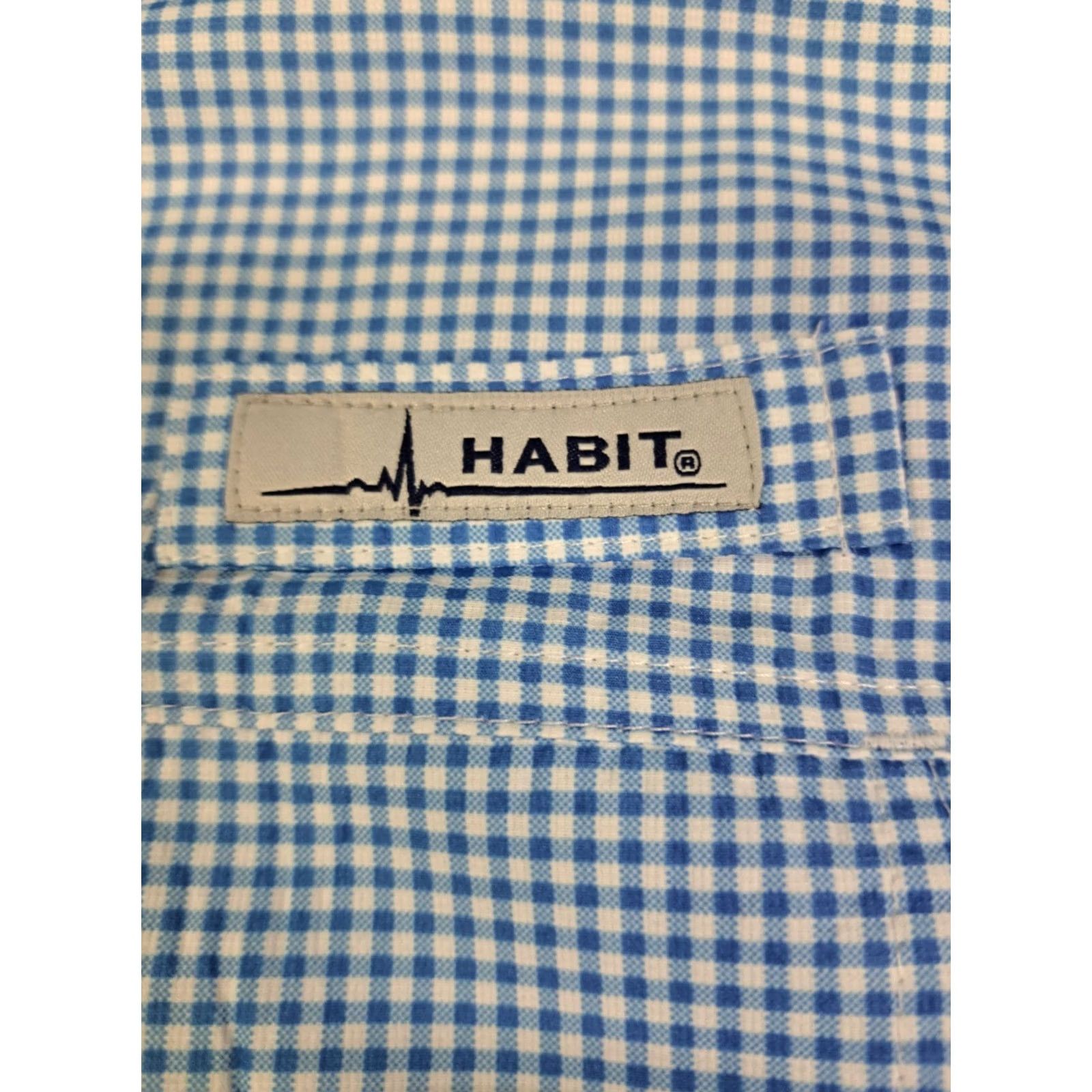 Habitat Habit Mens Blue Long Sleeve Button Down Shirt Vented Outdoor Fishing 2XL #6198 Size US XXL / EU 58 / 5 - 6 Thumbnail