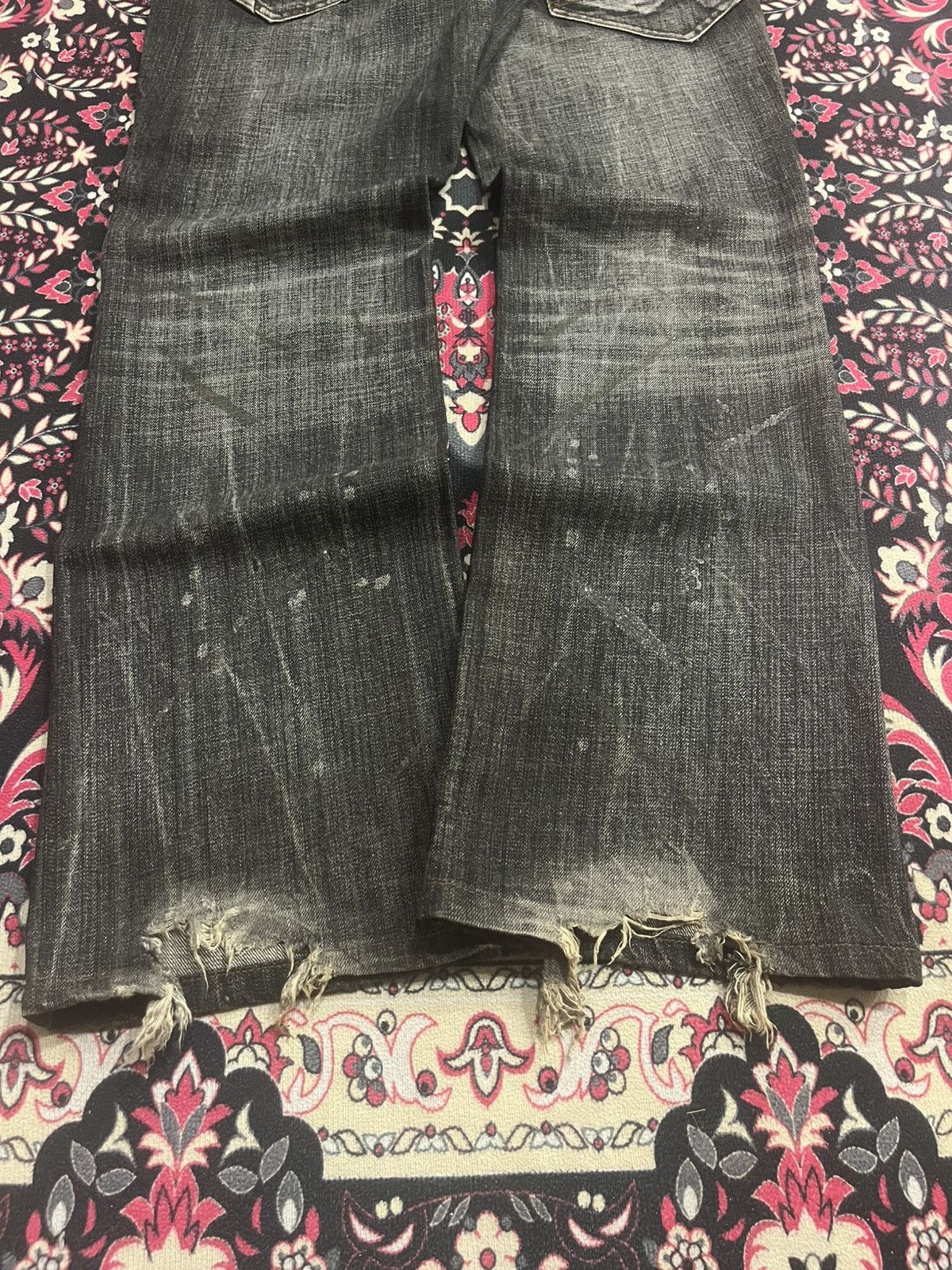 semanticdesign Semantic Design Snakeskin Distressing Fringe Mud Flare Jeans Size US 32 / EU 48 - 13 Thumbnail