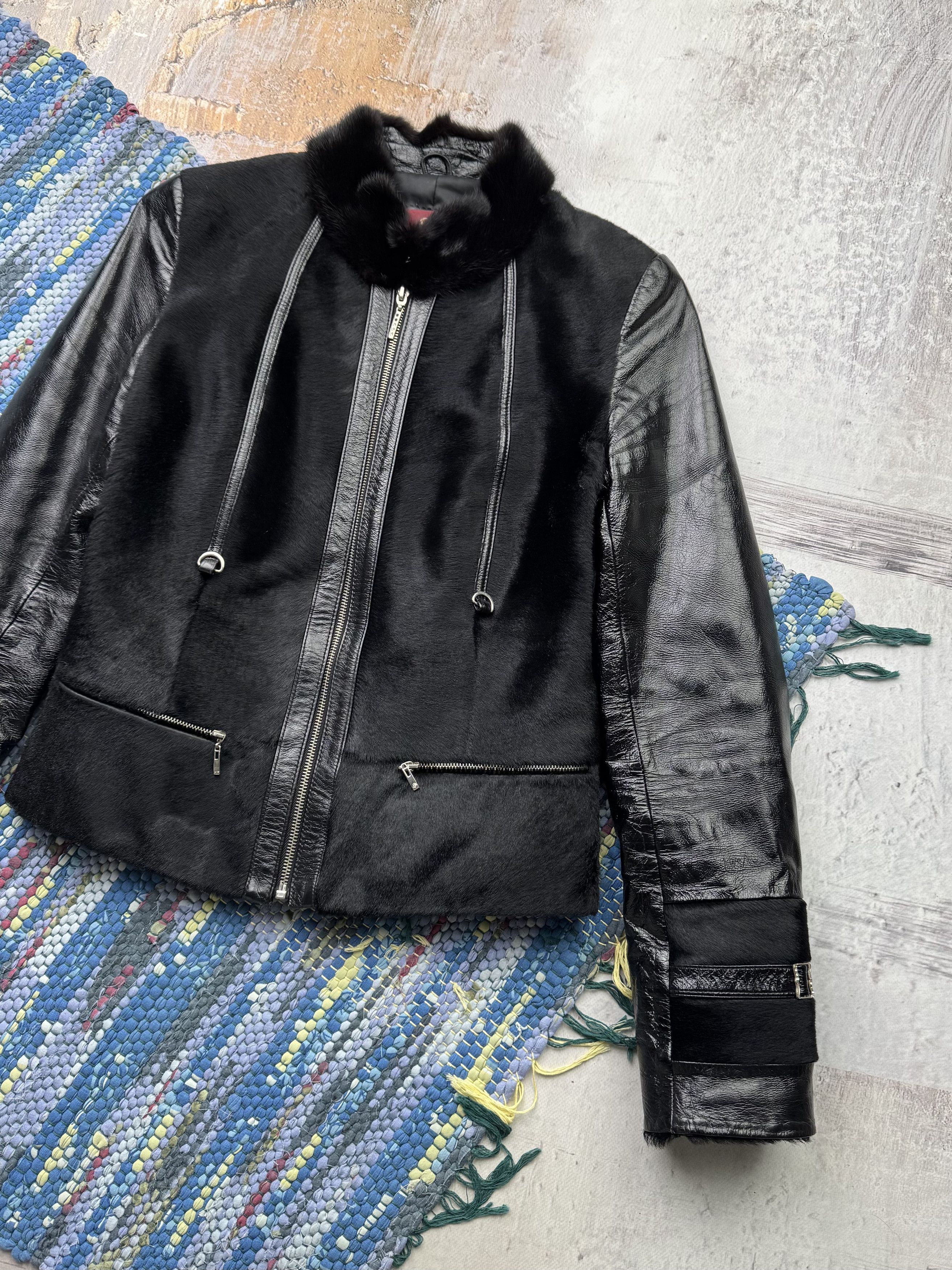 Vintage Vintage Cropped Real Fur/Leather Jacket A648D15(498) Size S / US 4 / IT 40 - 3 Thumbnail