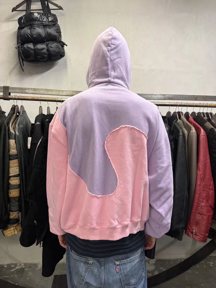 ERL × Vintage ERL Wave Purple Cozy Knit Hoodie Size US XL / EU 56 / 4 - 5 Thumbnail
