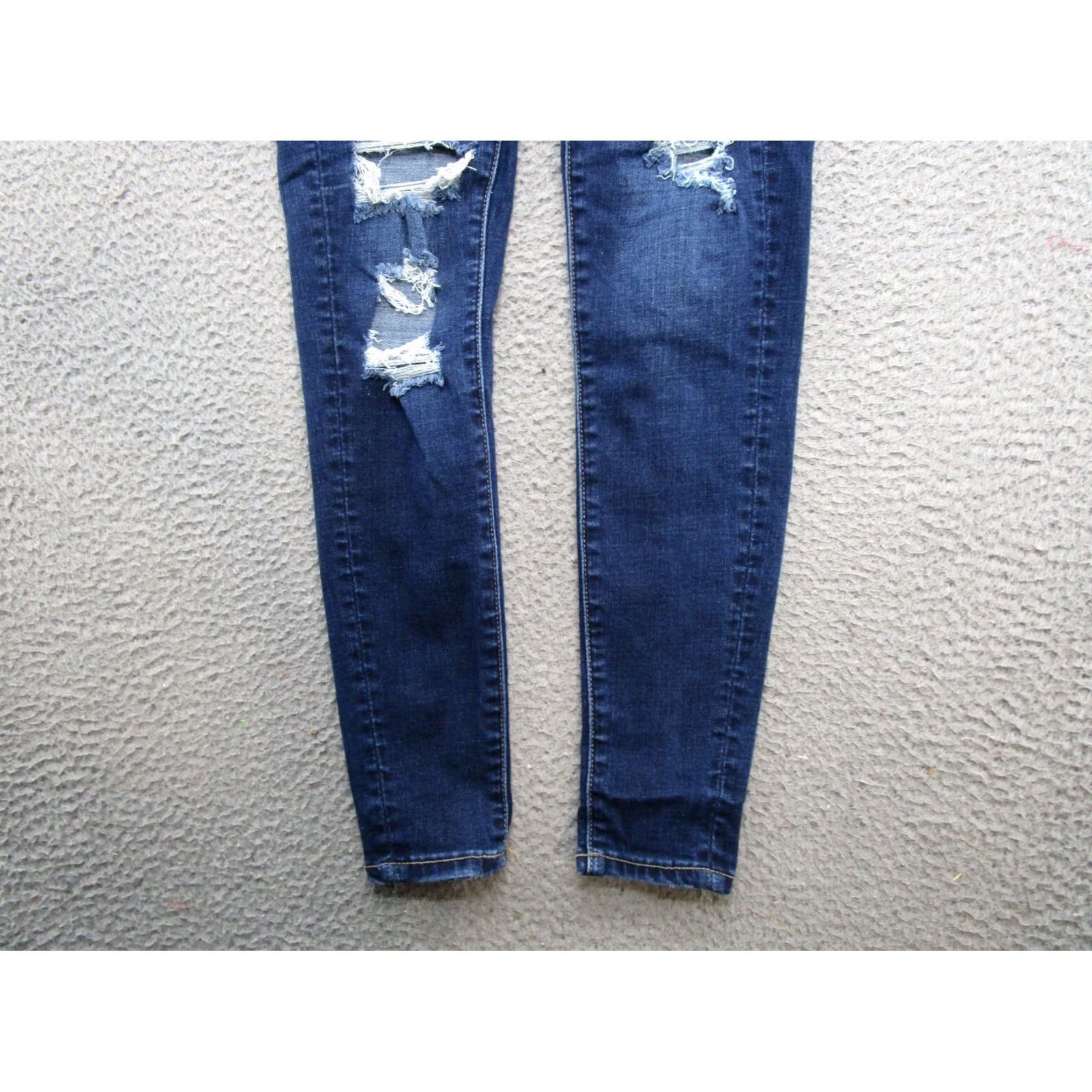 American Eagle Outfitters American Eagle Jegging Dark Wash Distressed Denim Size 2 Jeans Women Stretch Size 26" / US 2 / IT 38 - 2 Thumbnail