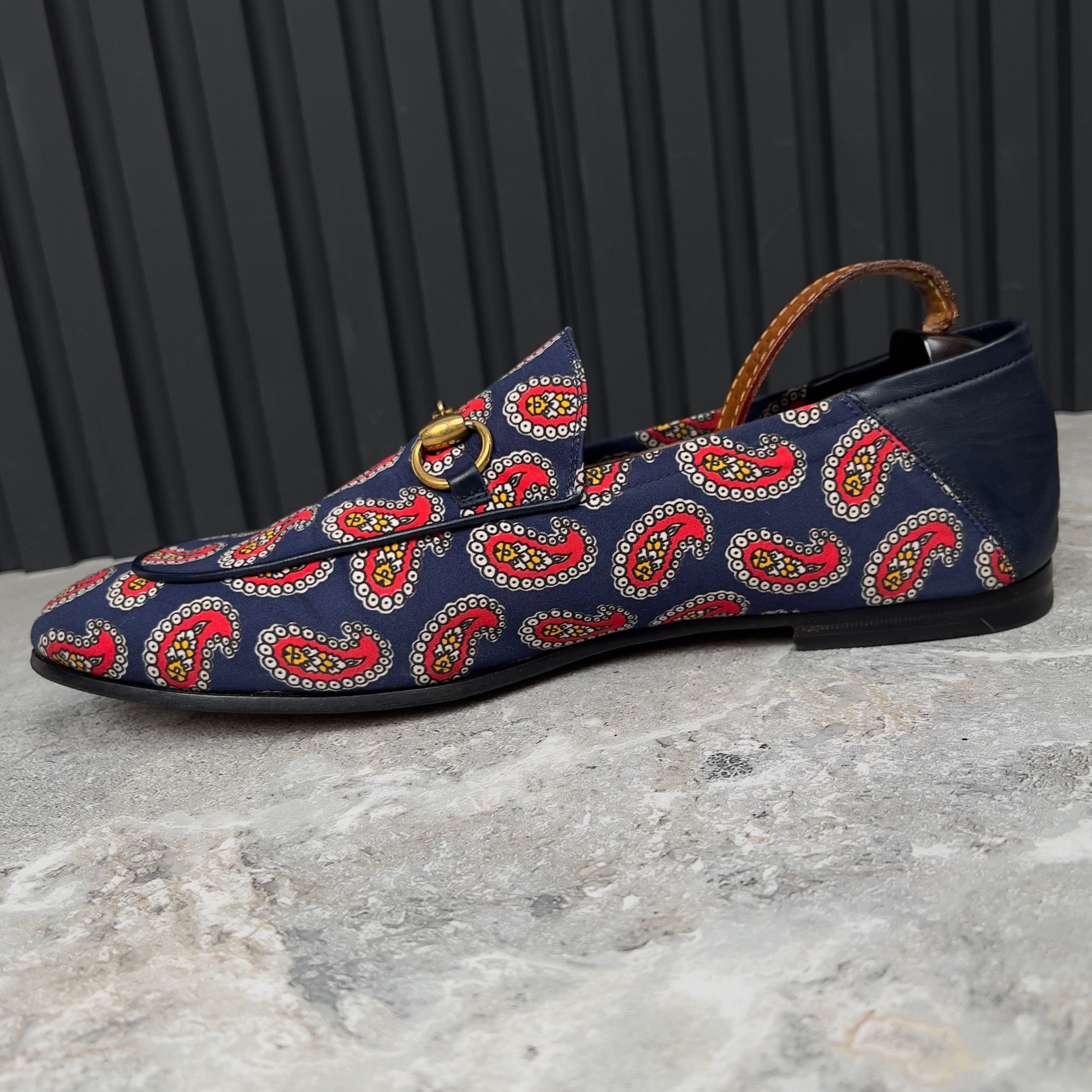 Gucci Canvas Paisley Horsebit Brixton Loafers Size US 10 / EU 43 - 7 Thumbnail