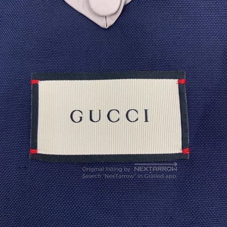Gucci Gucci Dark blue trim cotton lapel single-breasted long-sle Size US M / EU 48-50 / 2 - 5 Thumbnail