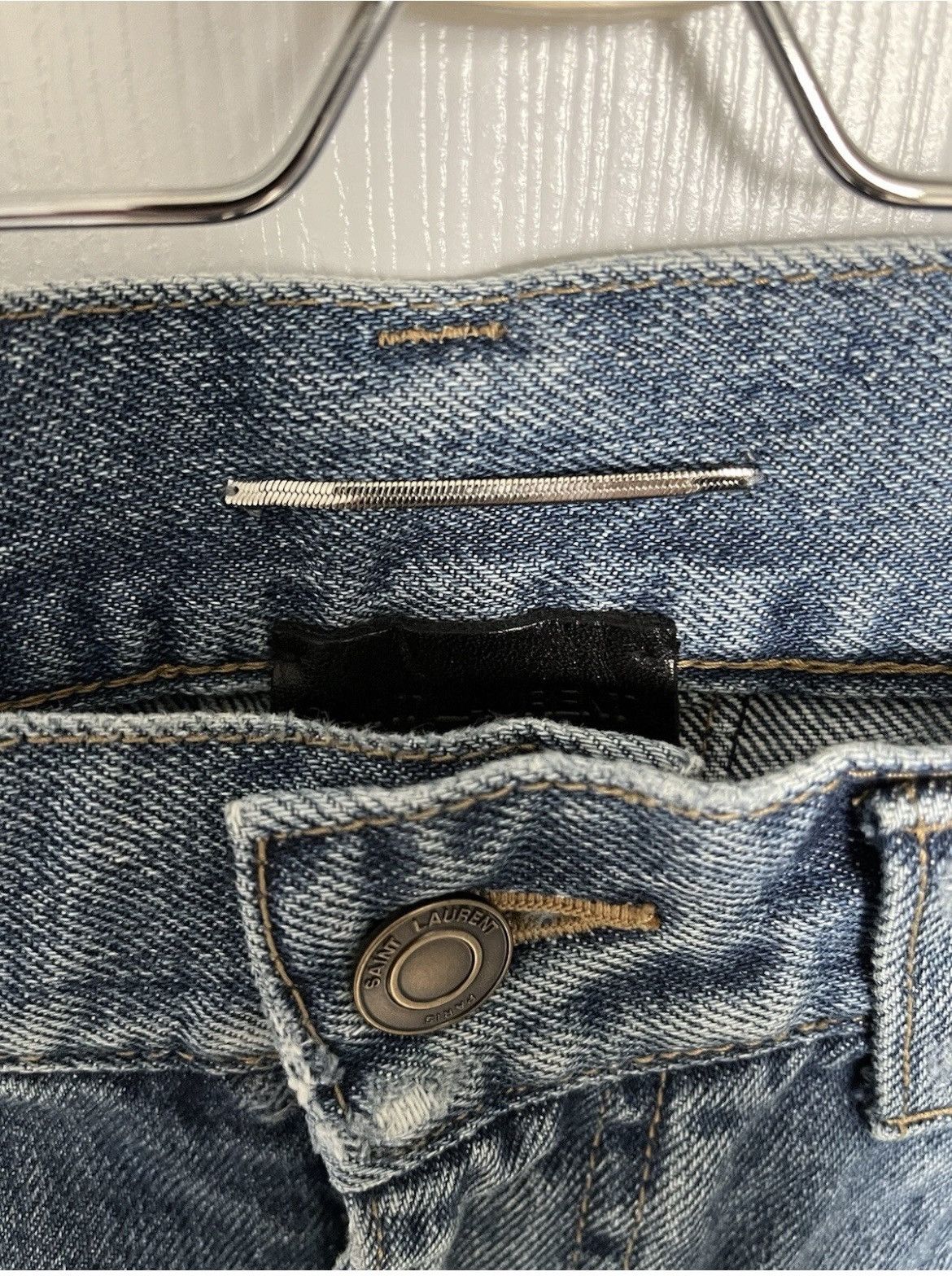 Saint Laurent Paris Saint Laurent Men Jeans Stonewash Distressed Size 29 D02 Size US 29 - 5 Thumbnail