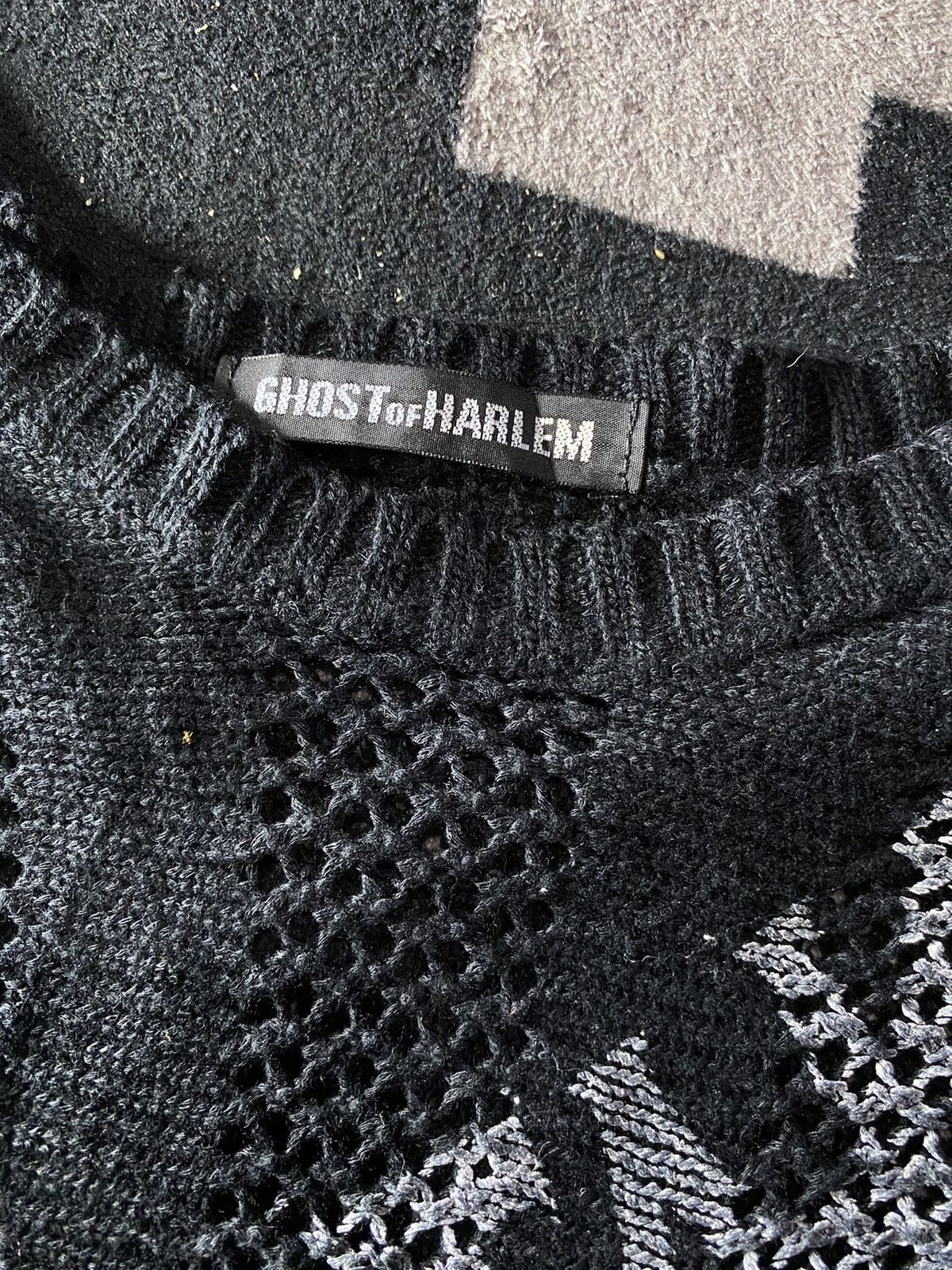 If Six Was Nine × Japanese Brand × Le Grande Bleu (L.G.B.) Ghost Of Harlem skull fishnet knit ifsixwasnine style Size US L / EU 52-54 / 3 - 9 Thumbnail