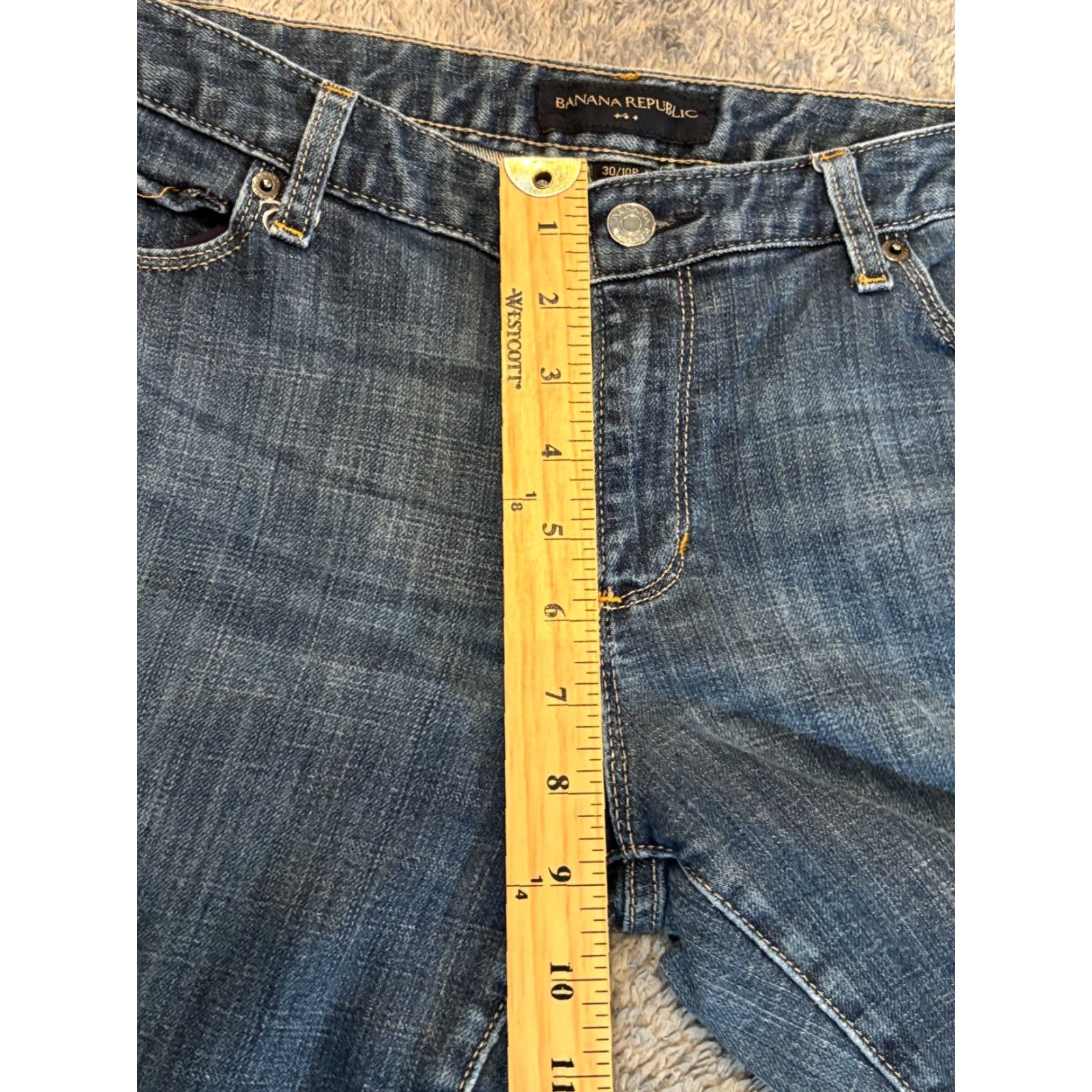 Banana Republic Banana Republic Jeans Womens 30/10R Blue Denim Dark Wash Straight Casual Size 30" / US 8 / IT 44 - 4 Thumbnail