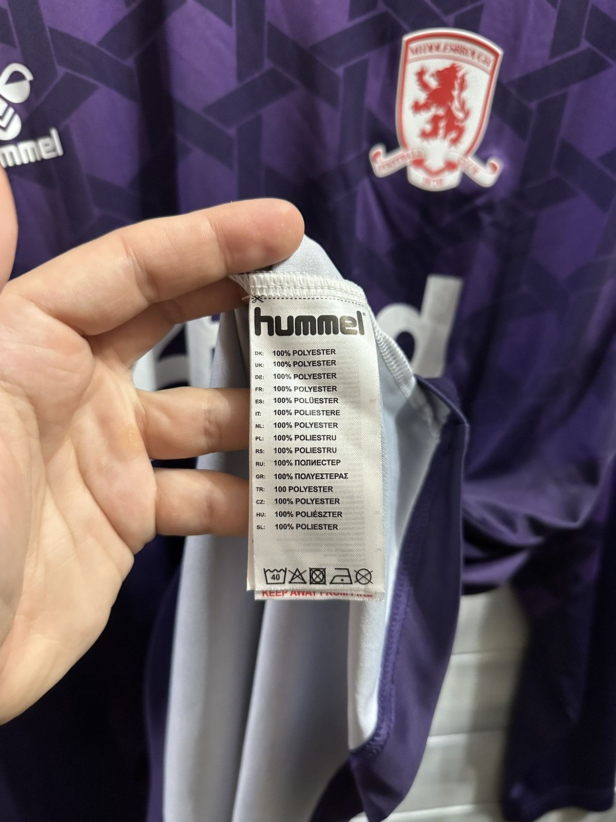 Hummel Very Rare Soccer Long Sleeve Middlesbrough 1876 Football. Size US L / EU 52-54 / 3 - 12 Thumbnail