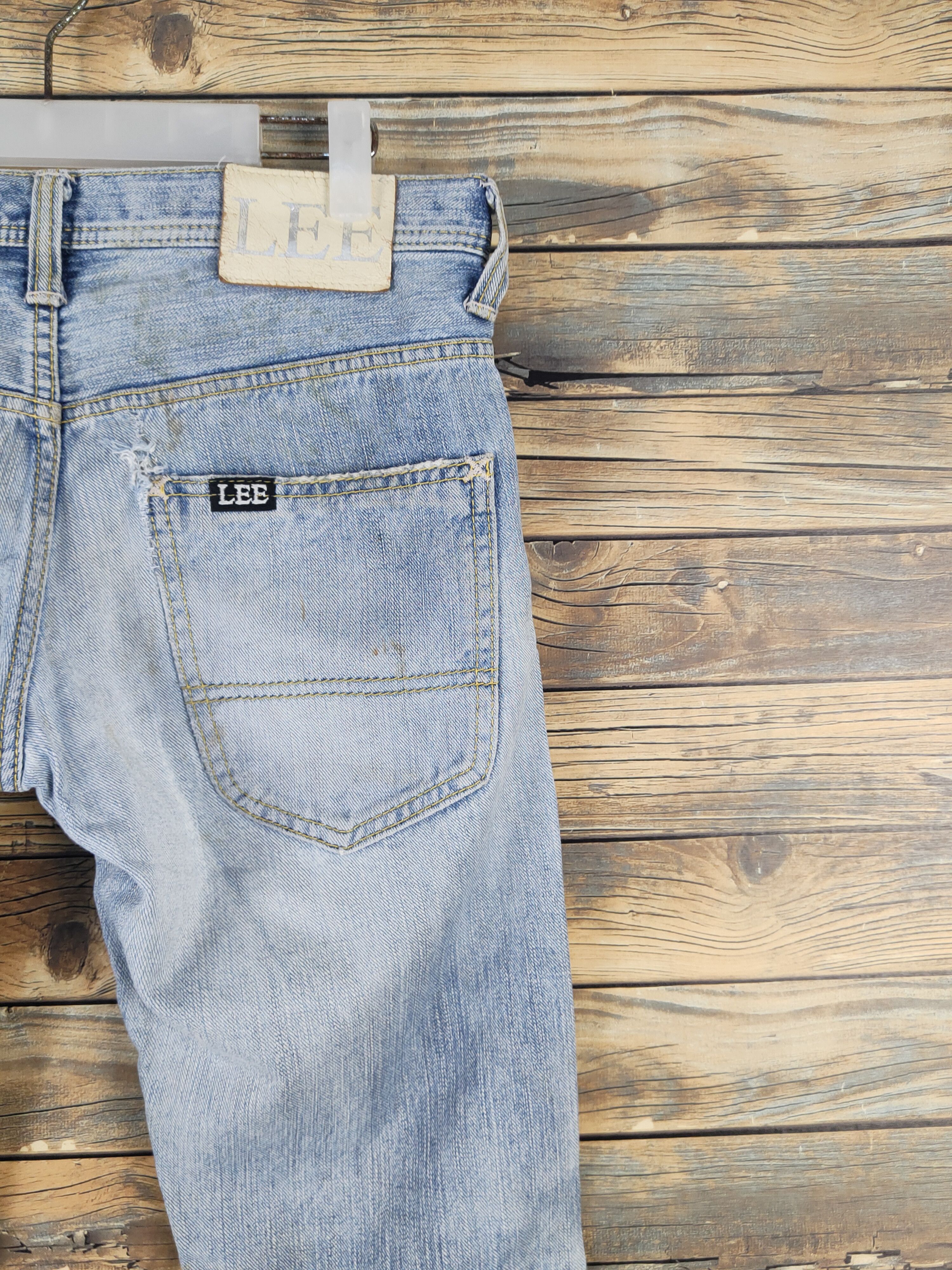 Lee Lee vintage Blue Distressed Ripped denim Jeans #W1706 Size US 32 / EU 48 - 12 Thumbnail