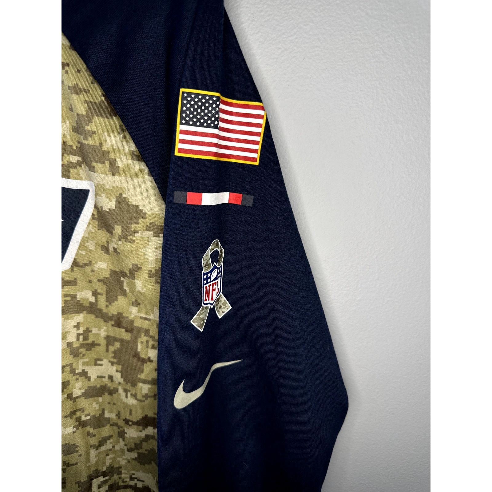 Nike NIKE New England Patriots 3/4 Sleeve Salute To Service Tee M Size M / US 6-8 / IT 42-44 - 5 Thumbnail