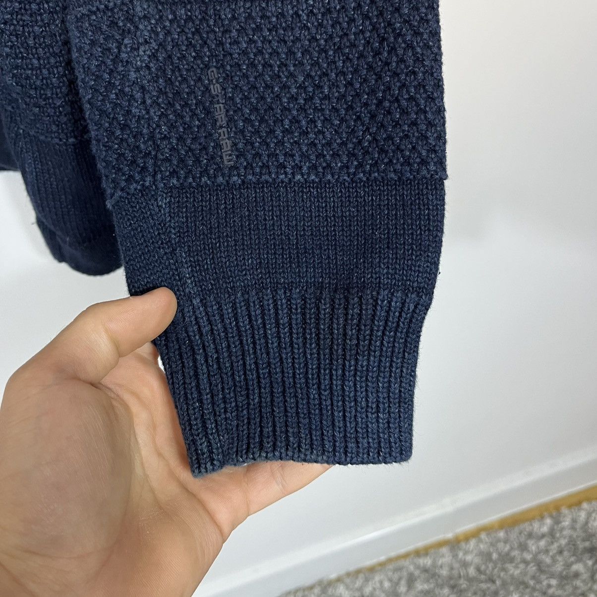 G-Star G-Star Raw Blue Renej Shawl Knitted Cardigan Sweater Y2K Size US XXL / EU 58 / 5 - 5 Thumbnail