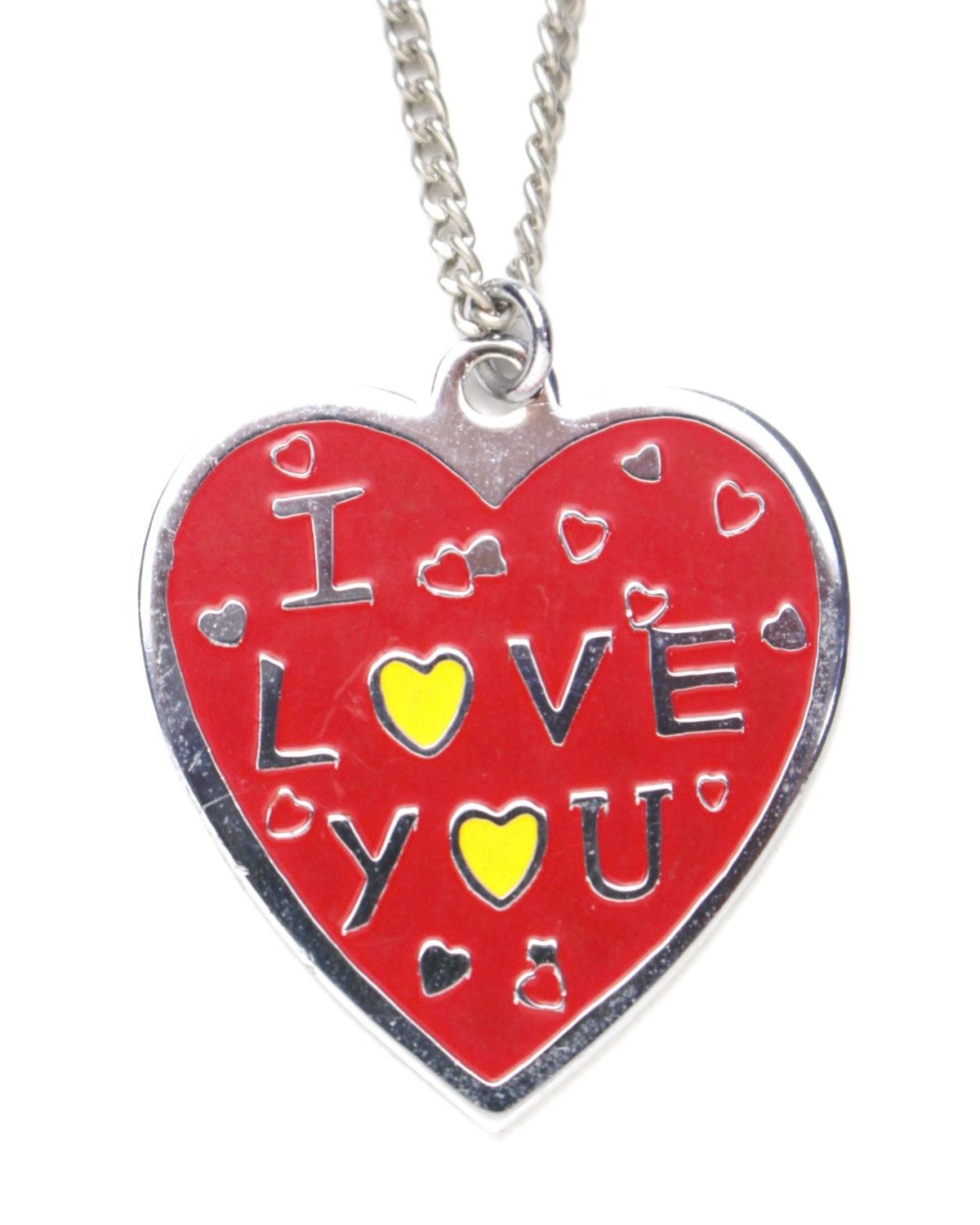 Vintage 2000S JAPANESE MADE HEART SHAPED “I LOVE YOU” NECKLACE Size ONE SIZE - 1 Thumbnail