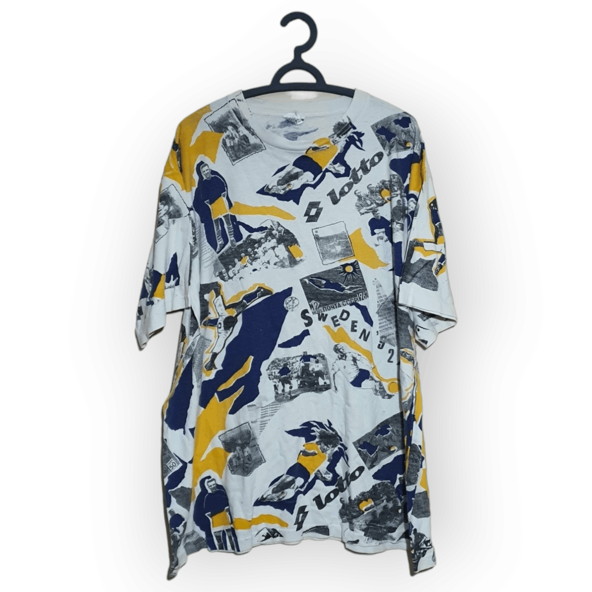 Lotto Sport × Vintage Vintage Swedish Football Lotto T-Shirt Size US XXL / EU 58 / 5 - 1 Thumbnail