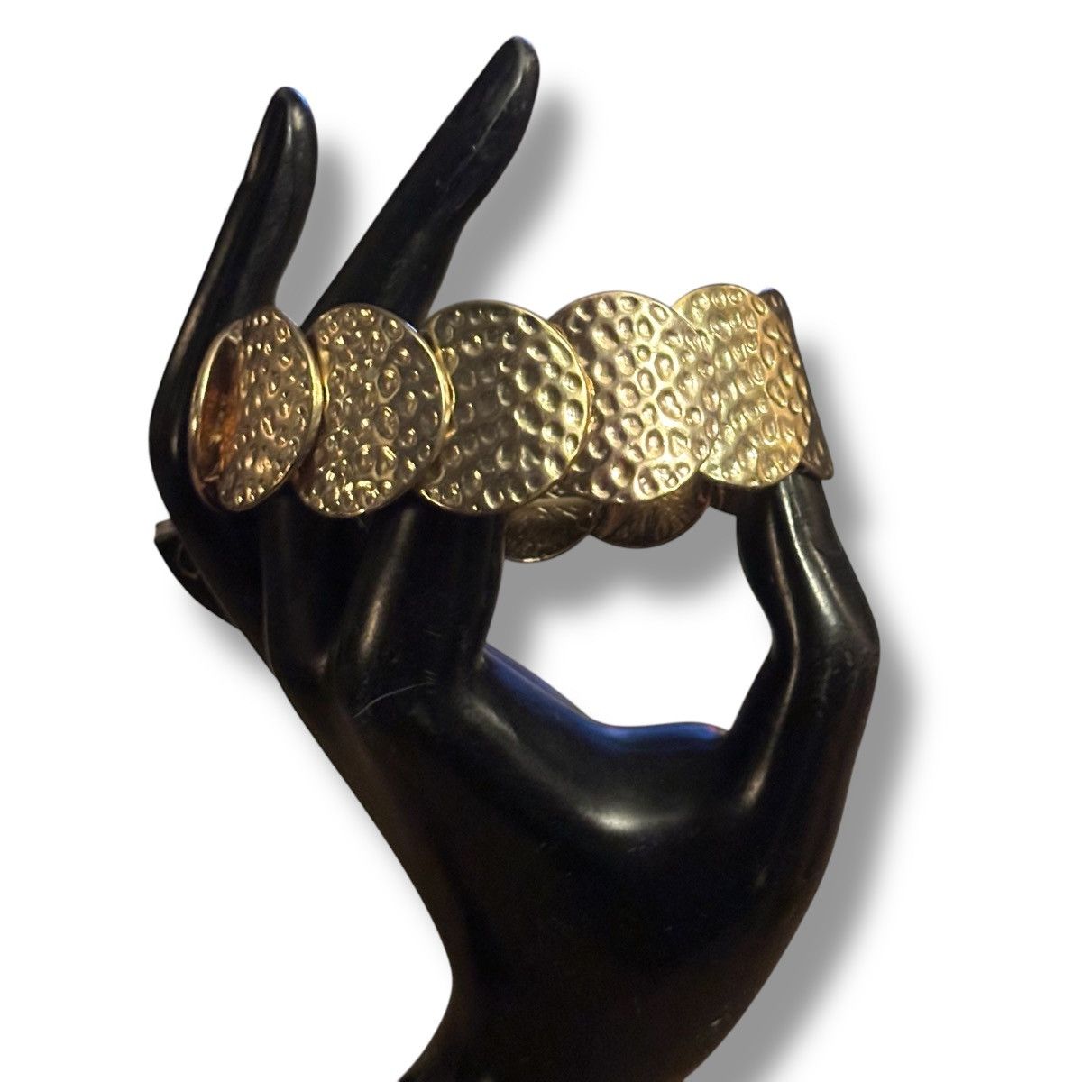 Other Gold tone hammered link stretch bracelet Size ONE SIZE - 2 Thumbnail