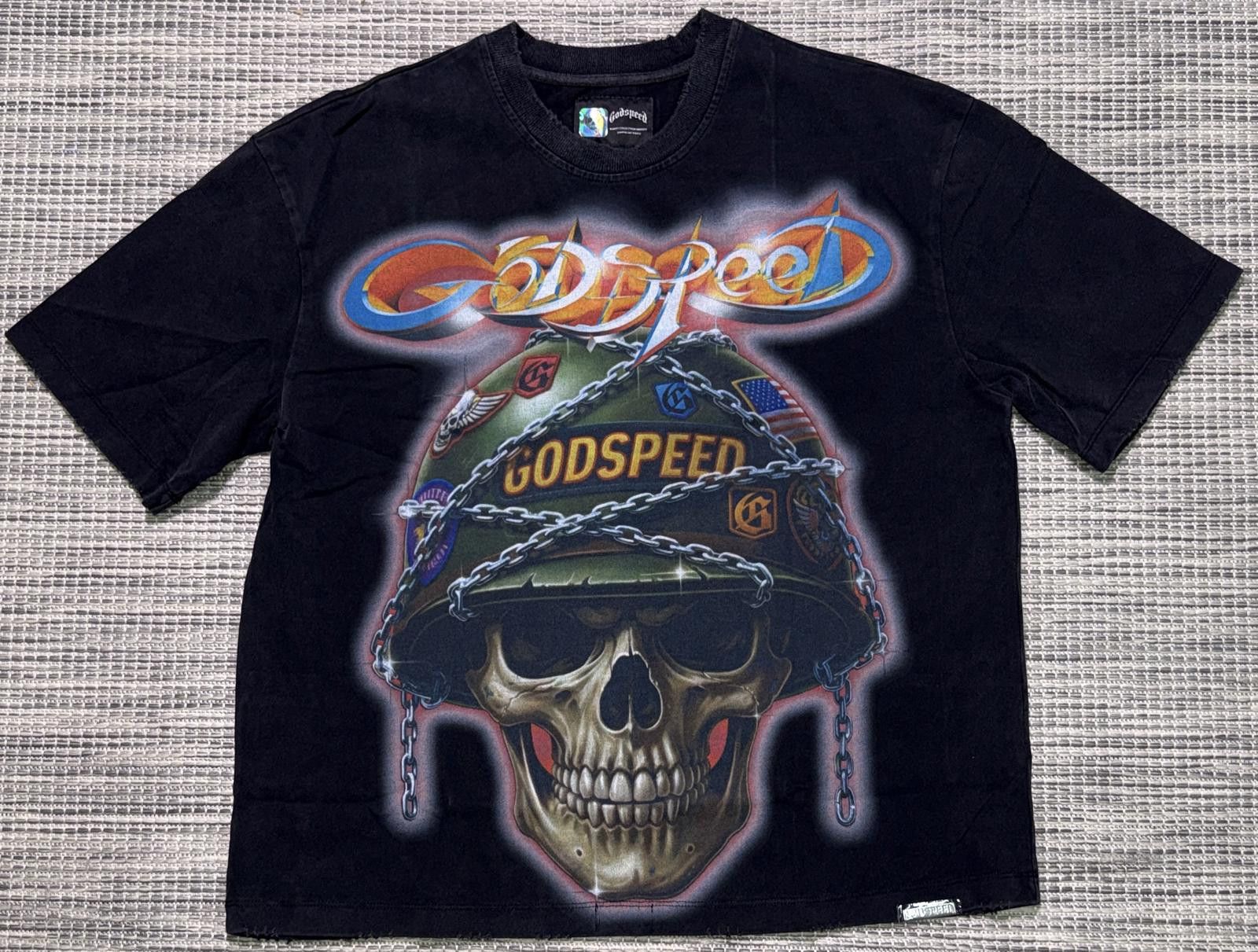 Godspeed Black Wash Badge Of Honor Tee