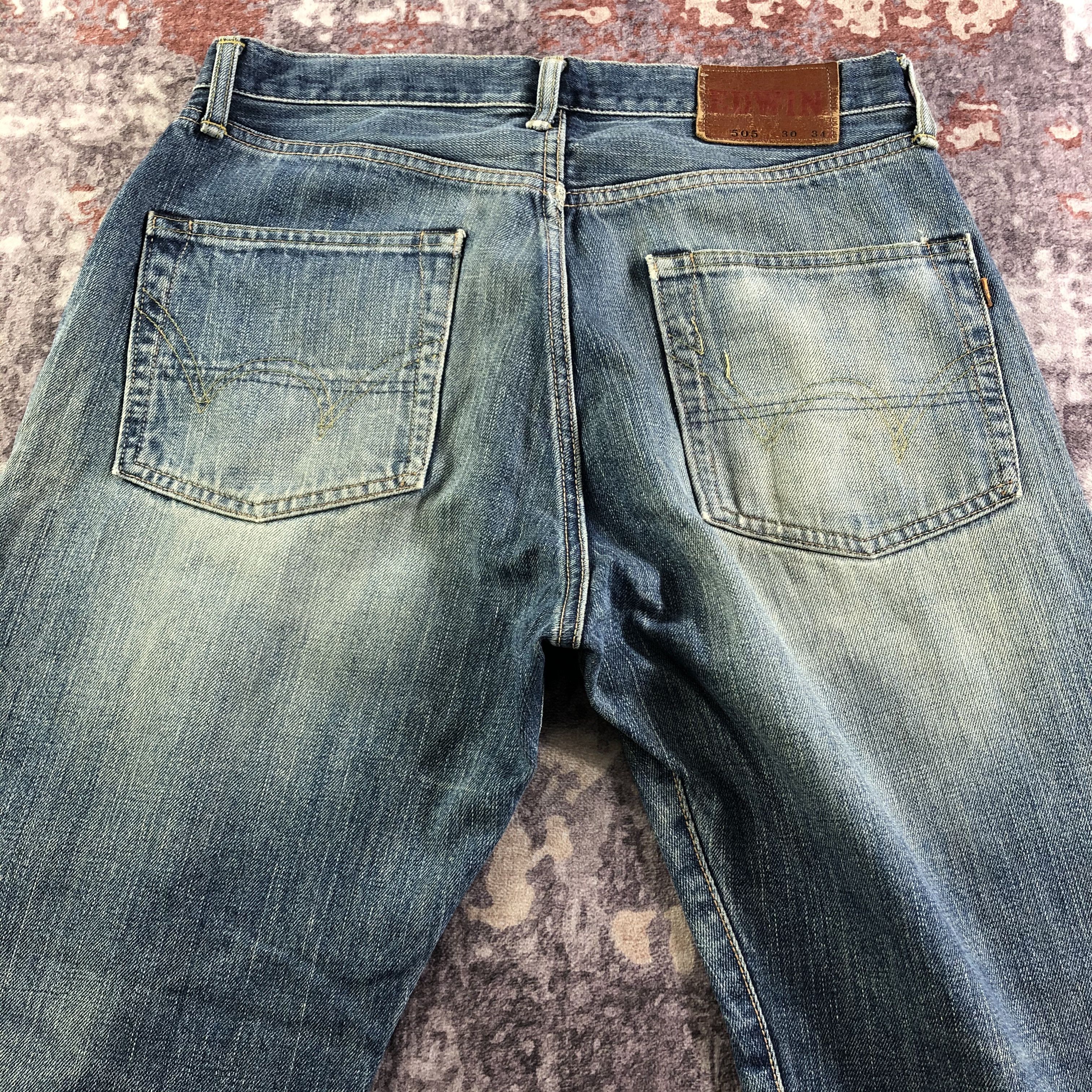 Edwin Vintage Blue Wash Edwin 505 Selvedge Jeans-JM3665 Size US 32 / EU 48 - 4 Thumbnail