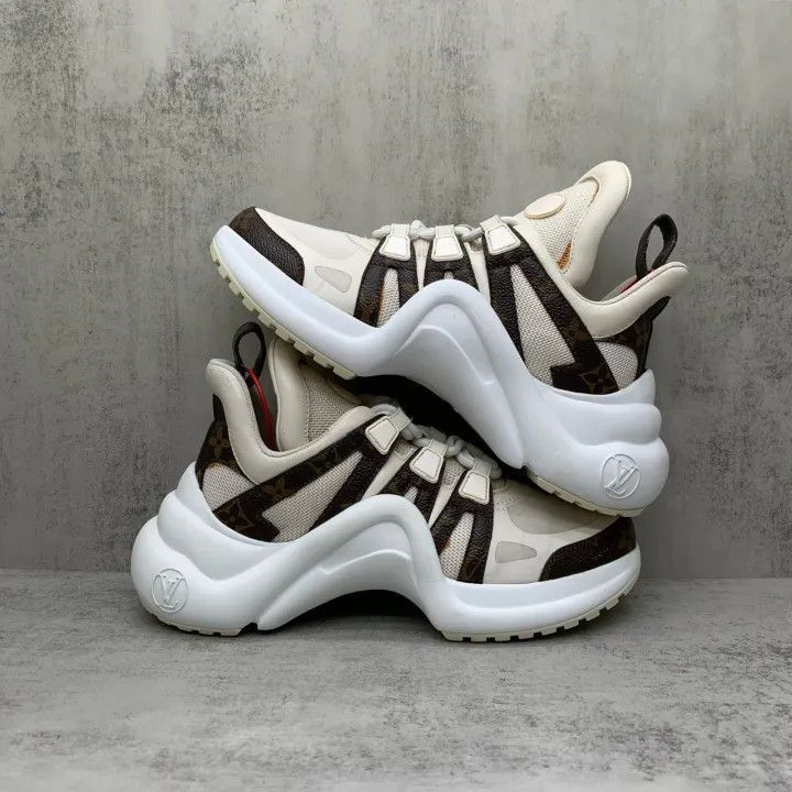 Louis Vuitton Louis Vuitton Casual Athletic Shoes in White and Brown -250 Size US 5.5 / EU 38 - 5 Thumbnail