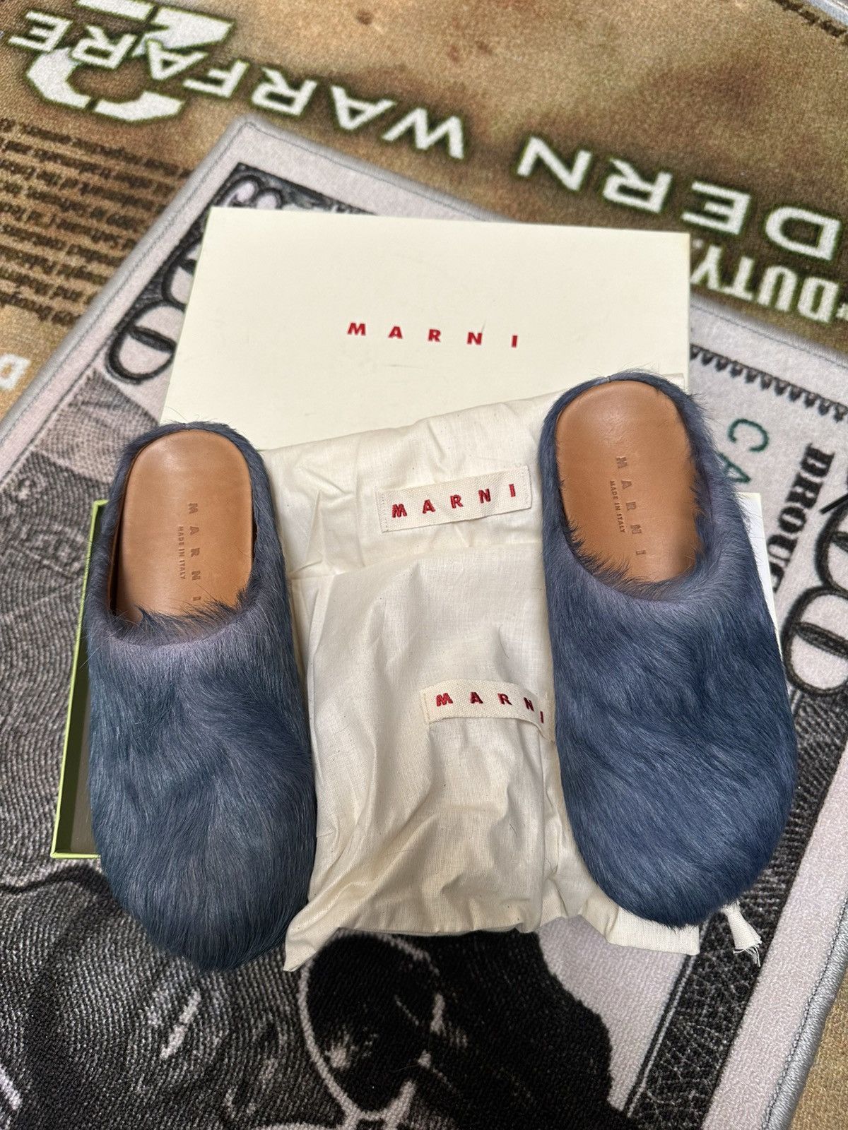 Marni MARNI Long Hair Calfskin Fussbett Sabot Mule Size US 6 / IT 36 - 3 Thumbnail