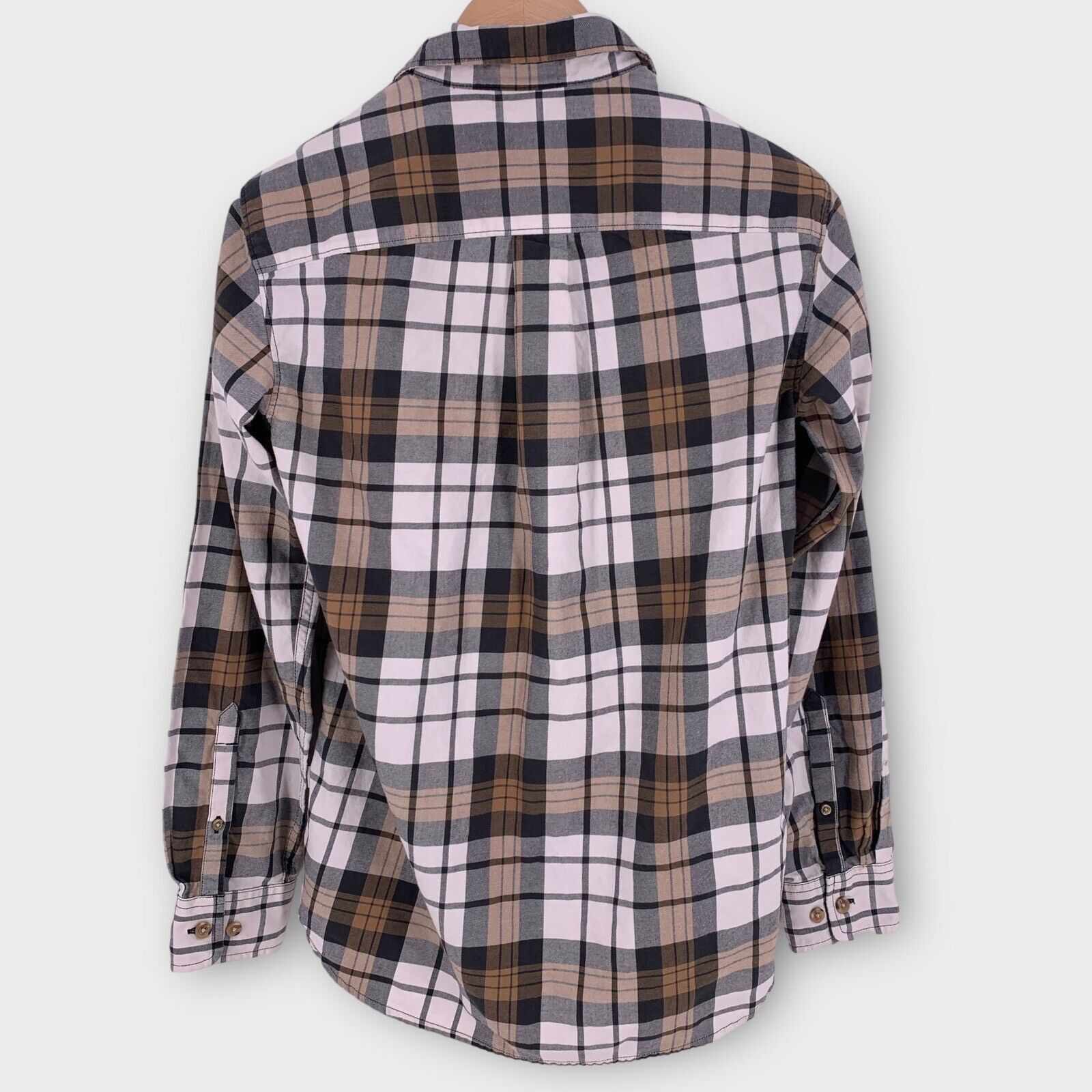 The North Face The North Face Brown Plaid Long Sleeve Shirt With Pocket S Size US S / EU 44-46 / 1 - 2 Thumbnail