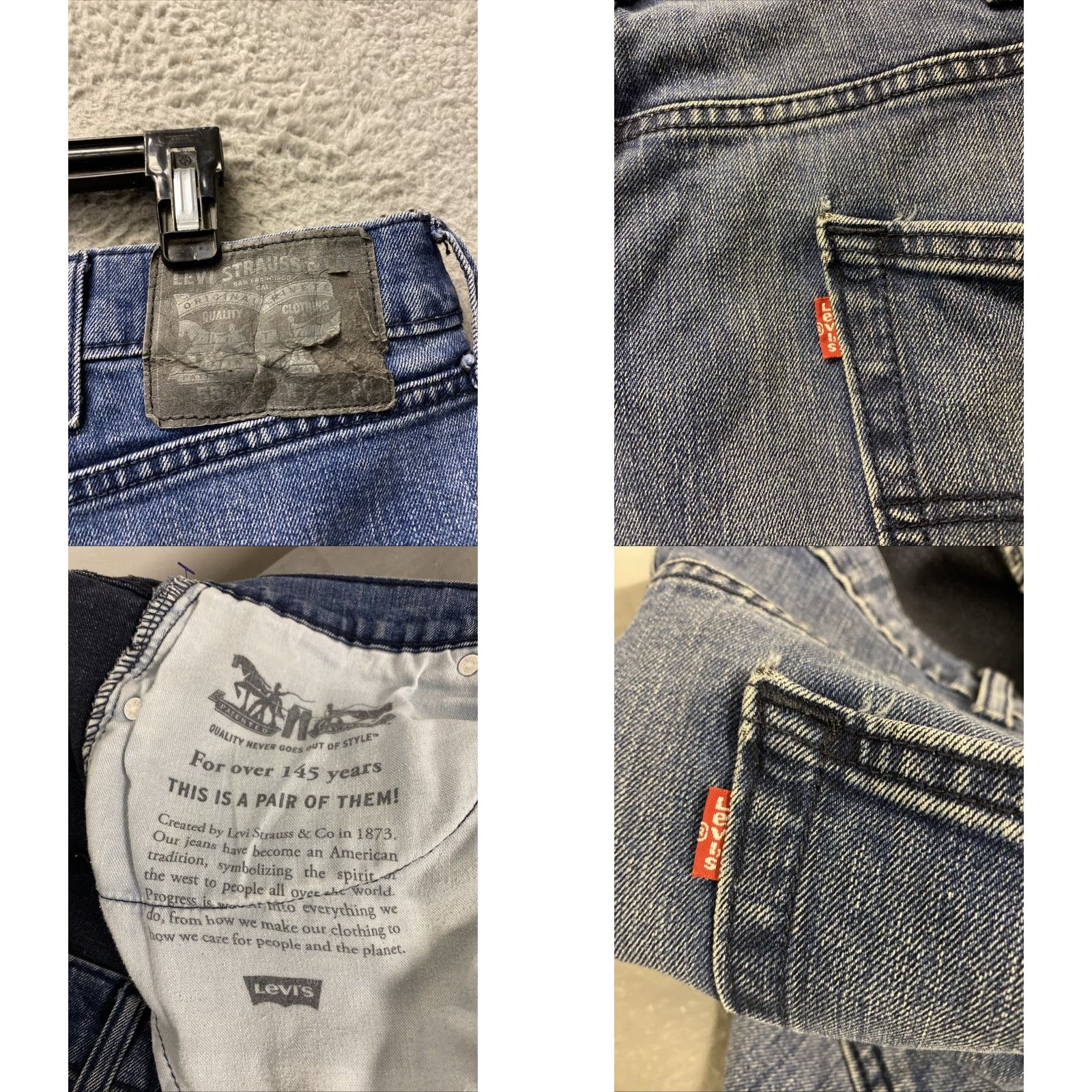 Denime VINTAGE Levi Strauss 550 Denim Jeans Men 42x30 Straight Big & Tall Blue Comfort Jeans Mens 42x30 Size US 42 / EU 58 - 8 Thumbnail