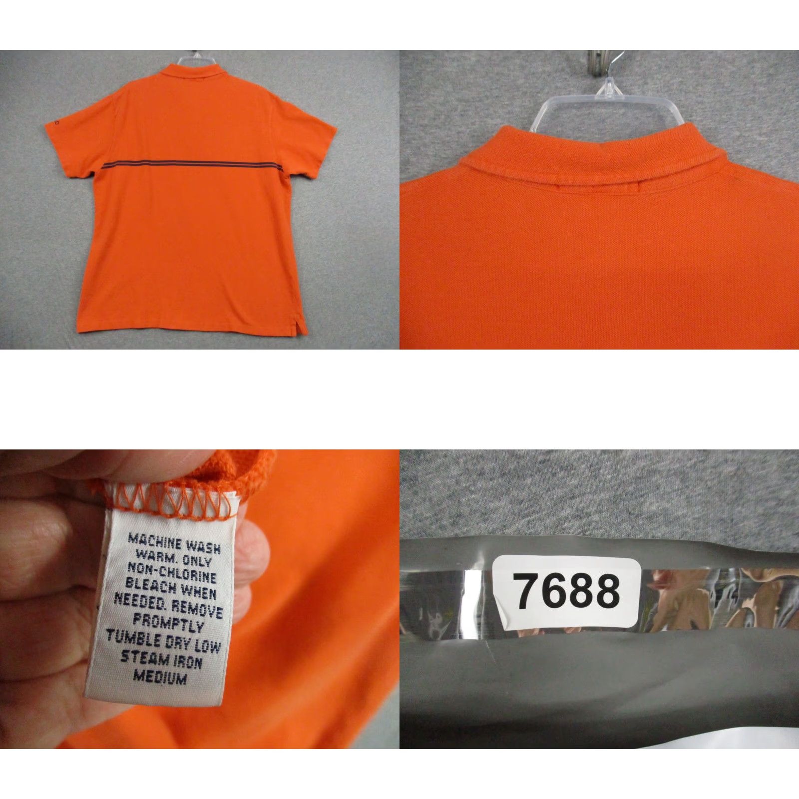 Polo Ralph Lauren Polo Ralph Lauren Shirt XL Men's Orange Blue Stripe POLO Logo Short Sleeve - Polo, Shirt, Men, XL, Orange, Stripe, Logo, Short Sleeve, Colorful, 90s? Size US XL / EU 56 / 4 - 8 Thumbnail