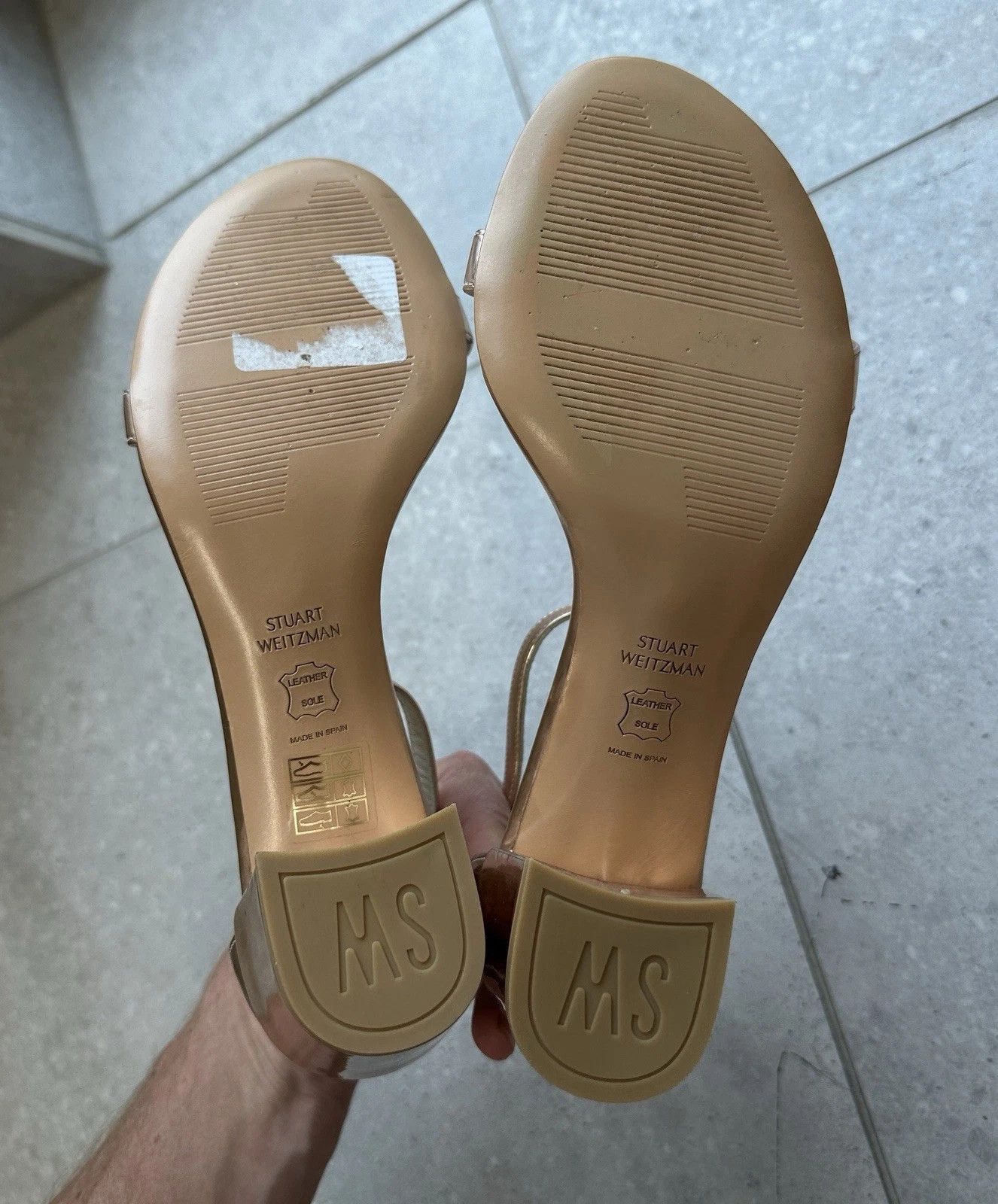 Stuart Weitzman Stuart Weitzman Shoes Womens Gold Heels Sandals Heeled Size US 7.5 / IT 37.5 - 17 Thumbnail