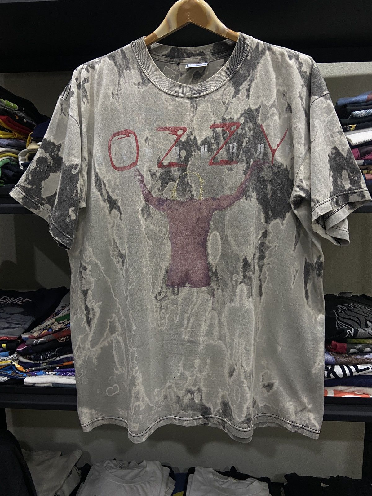 Band Tees × Vintage VTG 90s OZZY OSBOURNE NO CRAP naked ROCK BAND TOUR TShirt Size US XL / EU 56 / 4 - 2 Thumbnail