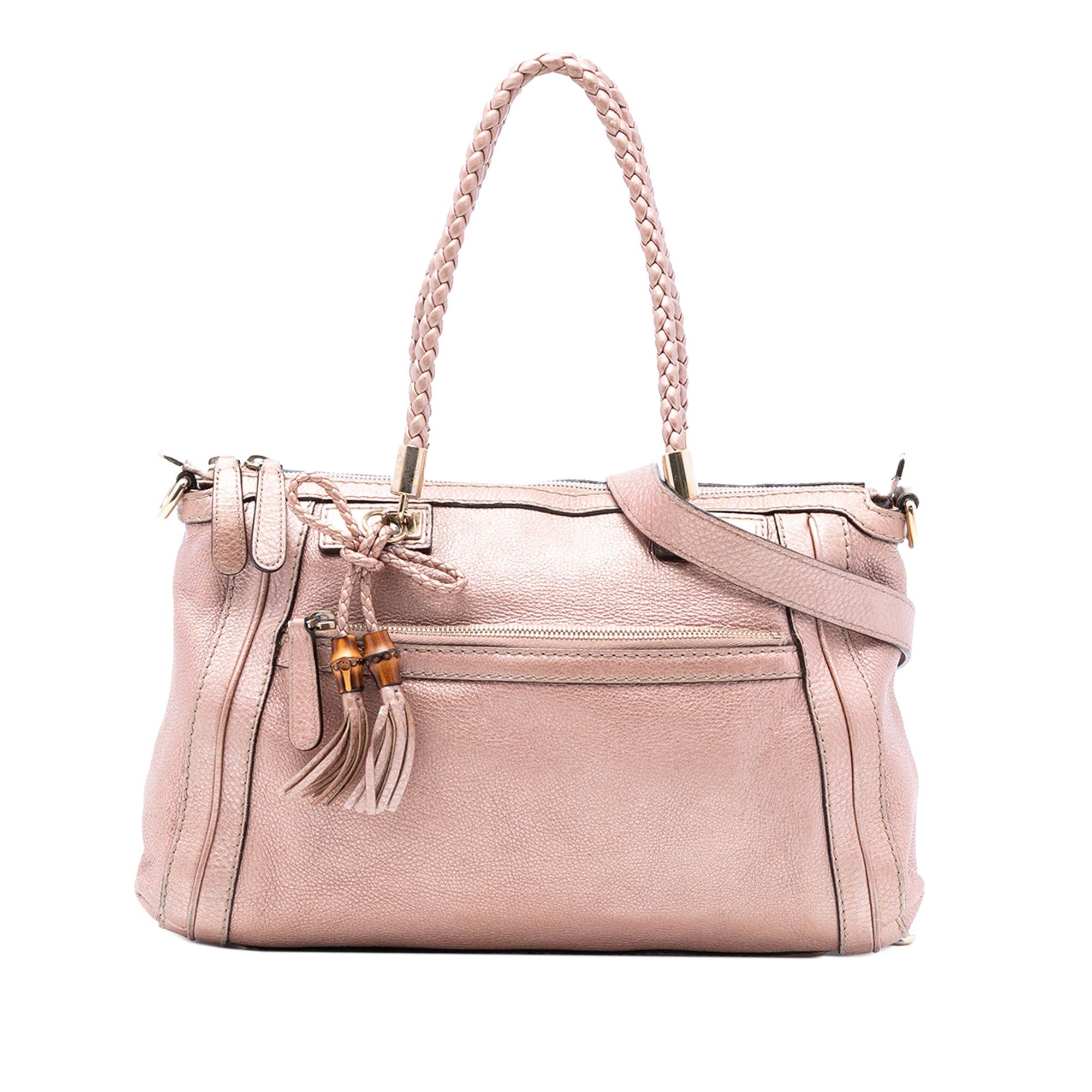 Gucci Metallic Pebbled Calfskin Bella Satchel Size ONE SIZE - 1 Thumbnail