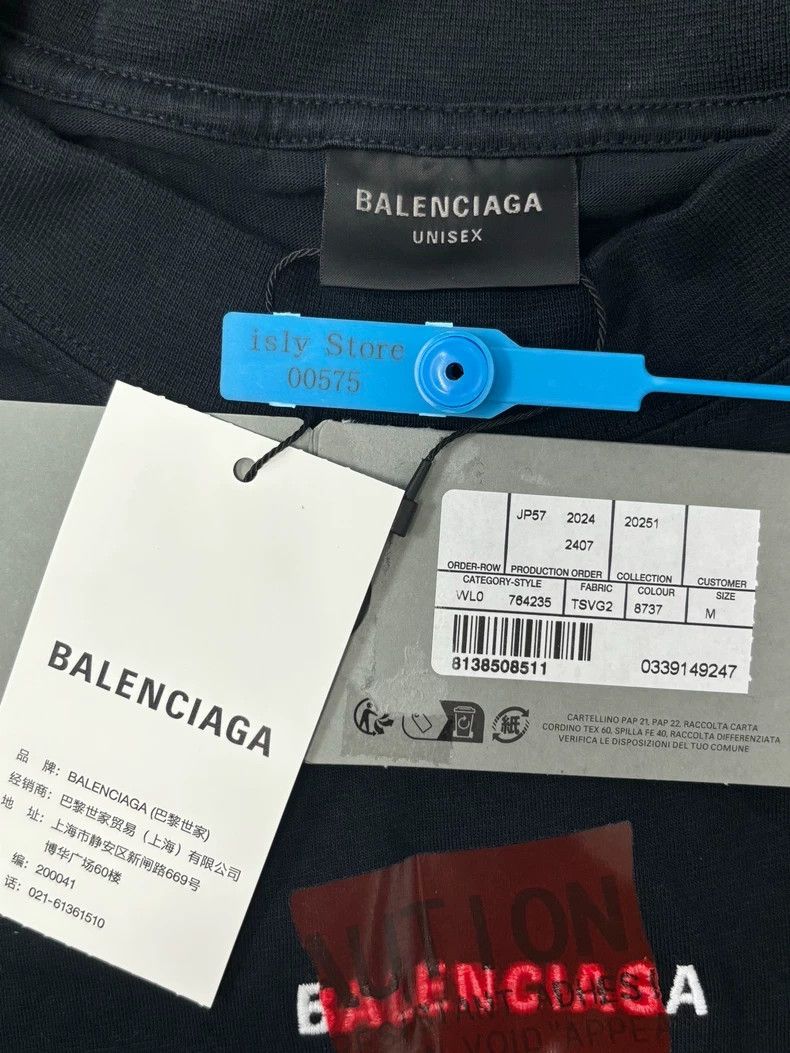 Balenciaga Balenciaga 25ss adhesive tape short sleeve Size US M / EU 48-50 / 2 - 4 Thumbnail