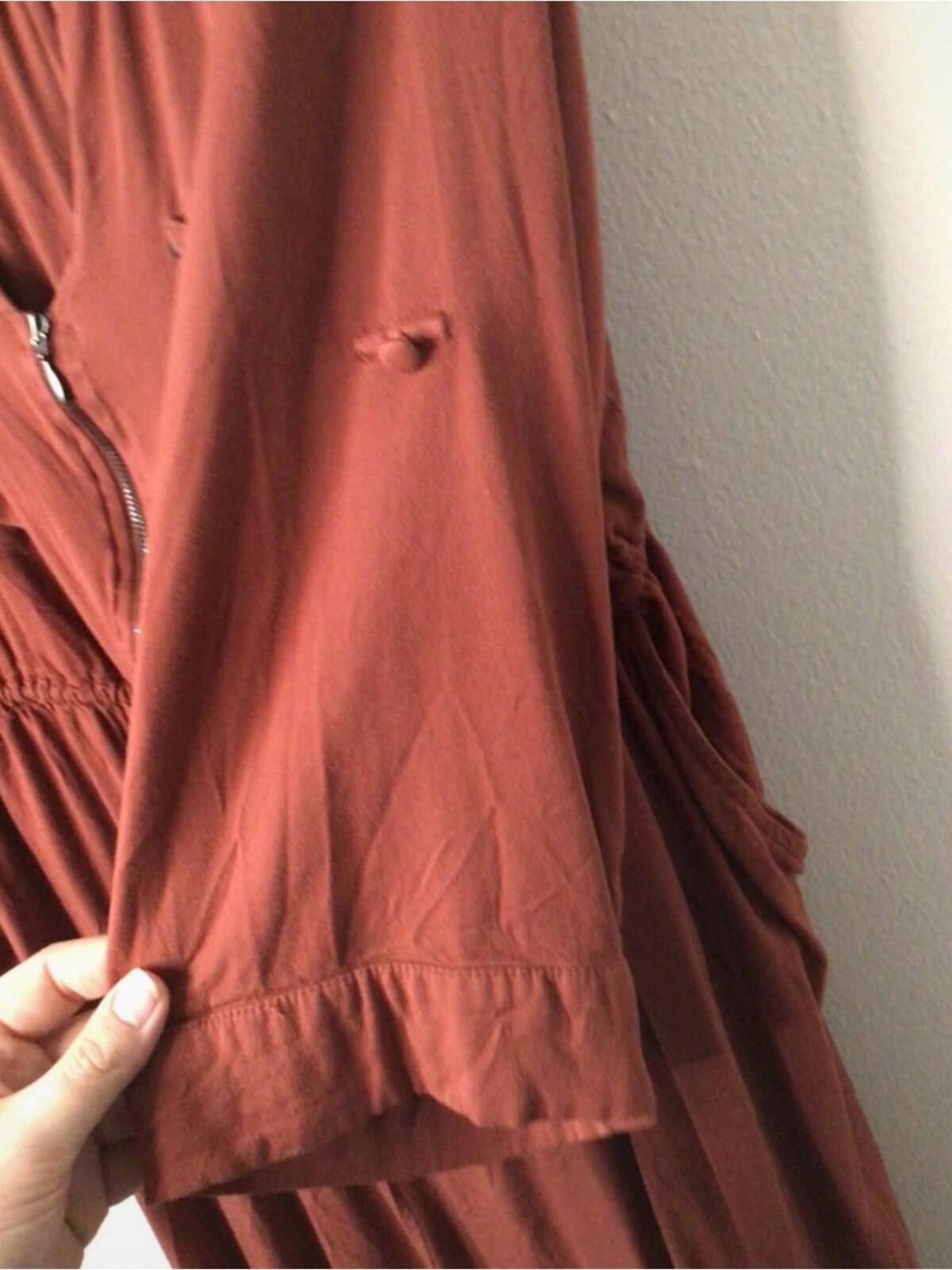 Other torrid Rust Brown Long Sleeve Drawstring Shirt Dress Size XS / US 0-2 / IT 36-38 - 6 Thumbnail