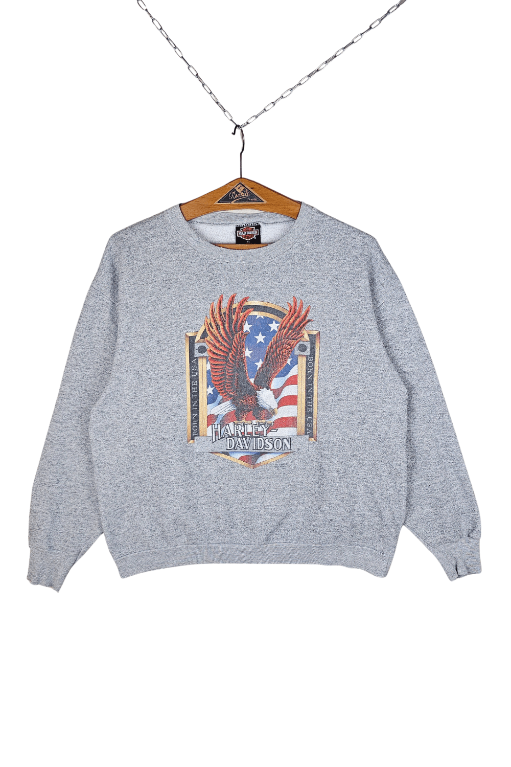 Harley Davidson 1990 Harley-Davidson x 3D Emblem “Born in the USA” Crewneck Size US XL / EU 56 / 4 - 1 Thumbnail