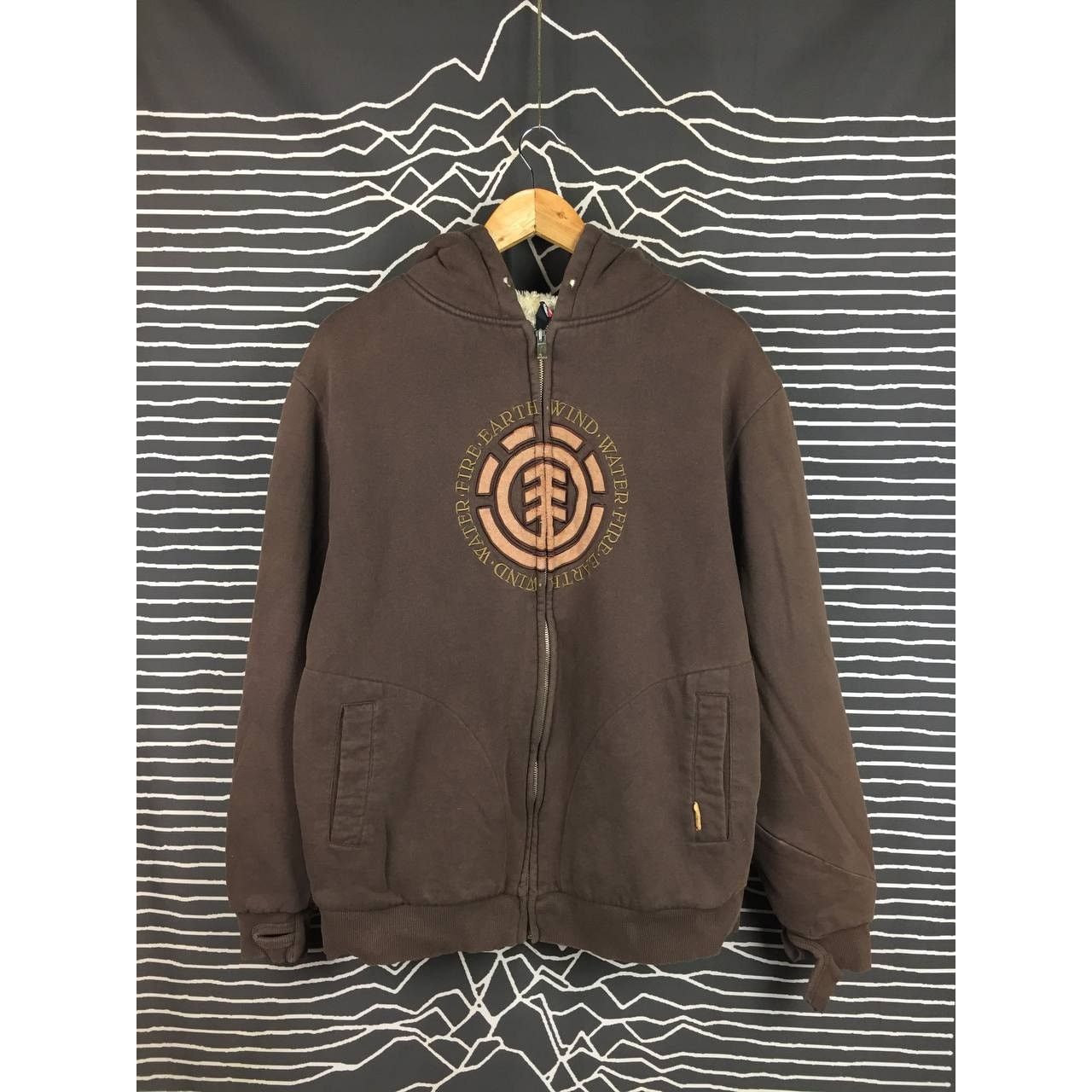 Element Vtg Y2K Element Big Logo Sherpa Fleece Lined Zip-up Hoodie Size US L / EU 52-54 / 3 - 2 Thumbnail