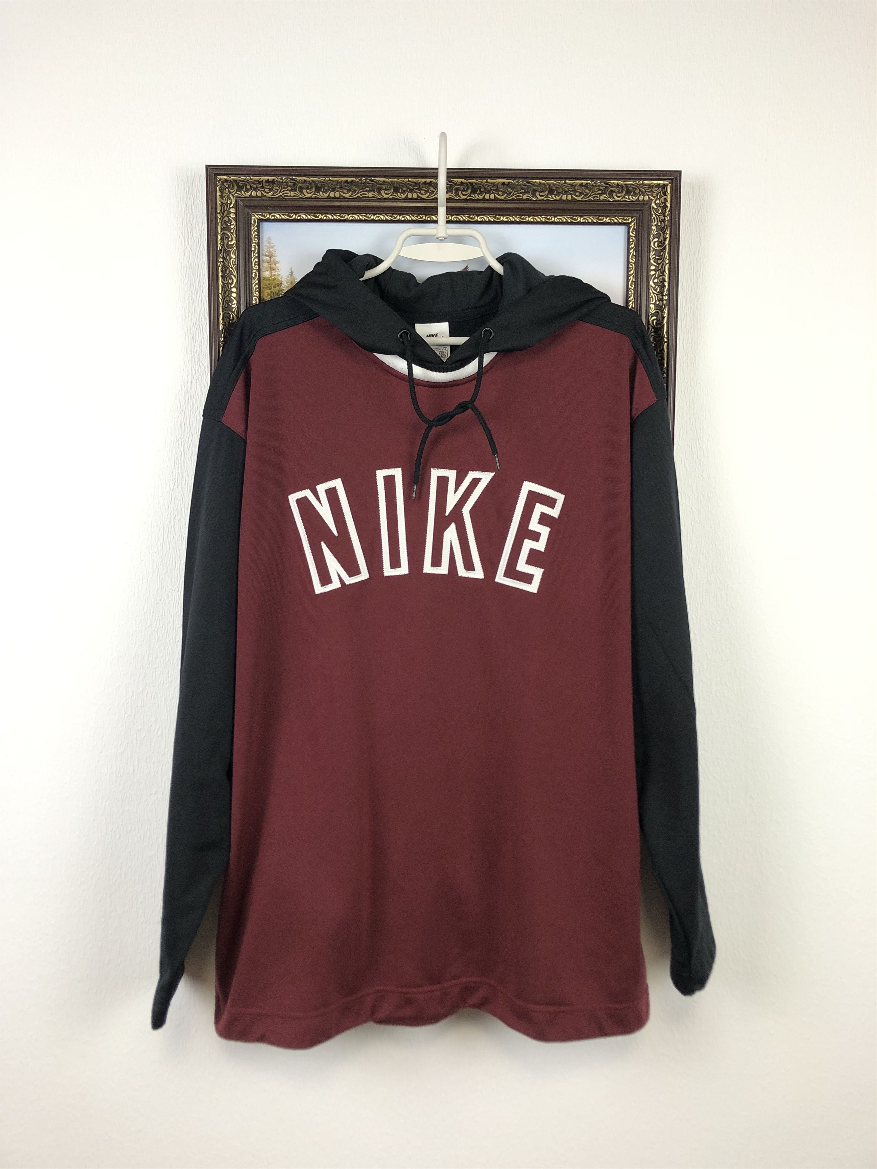 Vintage Nike Big Swoosh Sweatshirt Hoodie Rare Hype