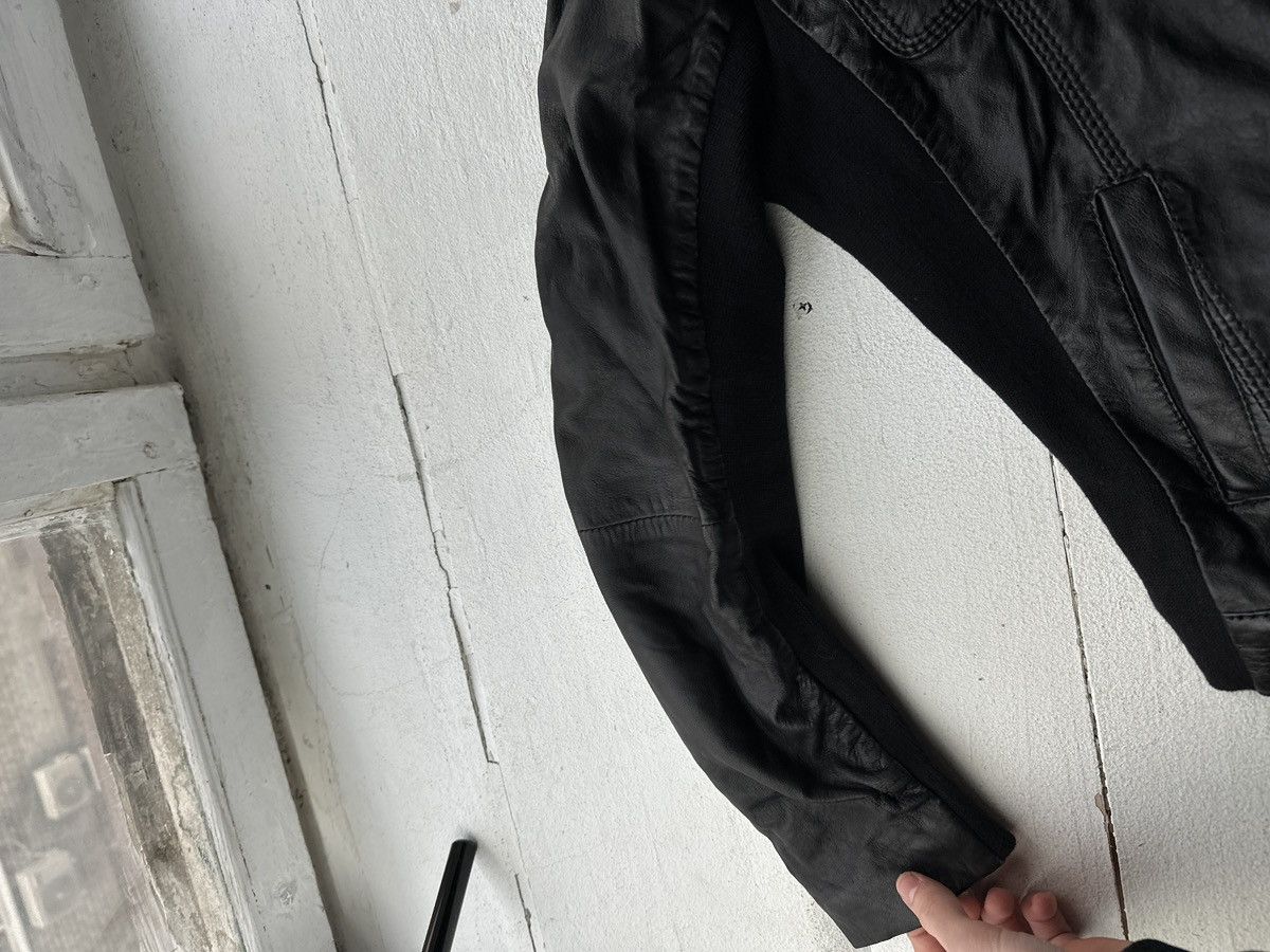 Other 🚨Y2K RICK OWENS TYPE DIRTY SLIM FIT ZIP LEATHER JACKET Size XS / US 0-2 / IT 36-38 - 4 Thumbnail