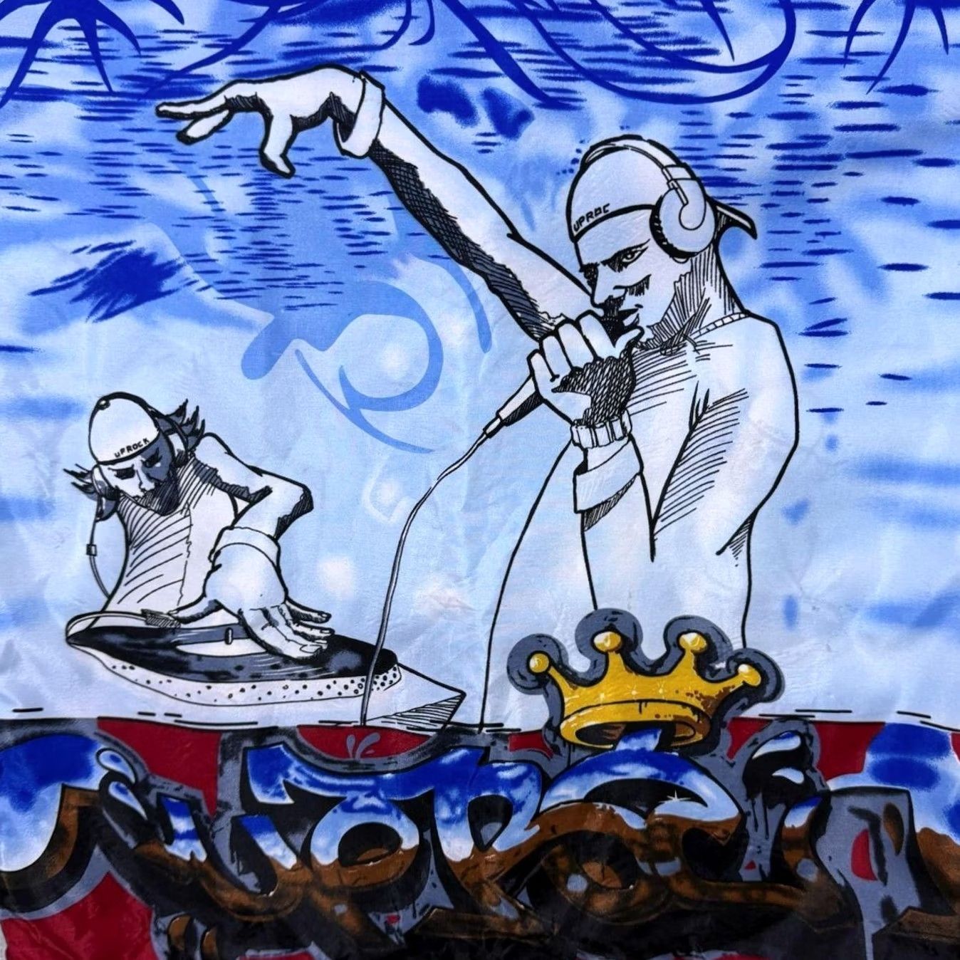 Vintage X-Mail Hip Hop Y2K Graffiti DJ Patterned Blue Short Sleeve Shirt XS S Shirt Mens XS/S Blue Hip Hop 90s Y2K Size US S / EU 44-46 / 1 - 4 Thumbnail