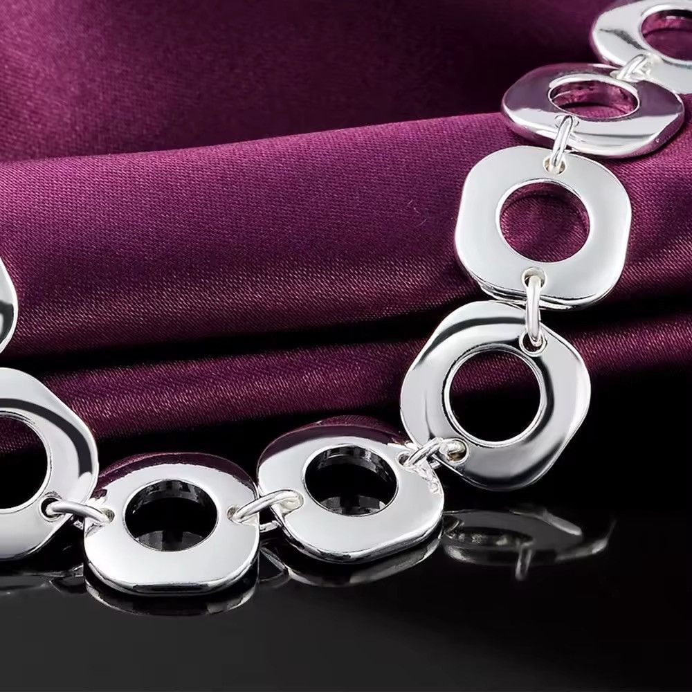 Jewelry × Vintage Classic 20CM Silver Link Bracelet Size ONE SIZE - 4 Thumbnail